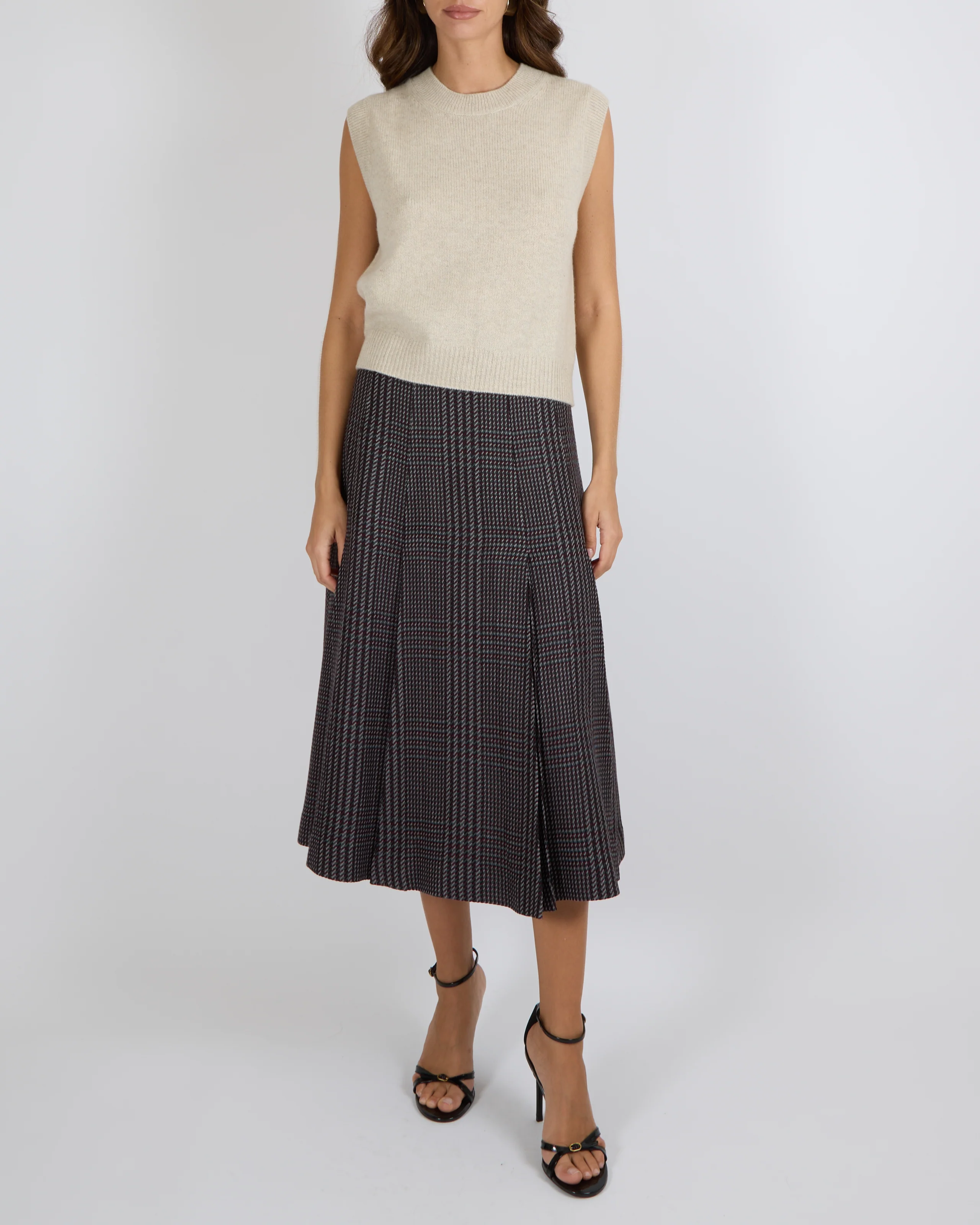 Bompard Cashmere Sleeveless Jumper Vest in Oatmeal Size L (UK 12) RRP £350 - Image 2