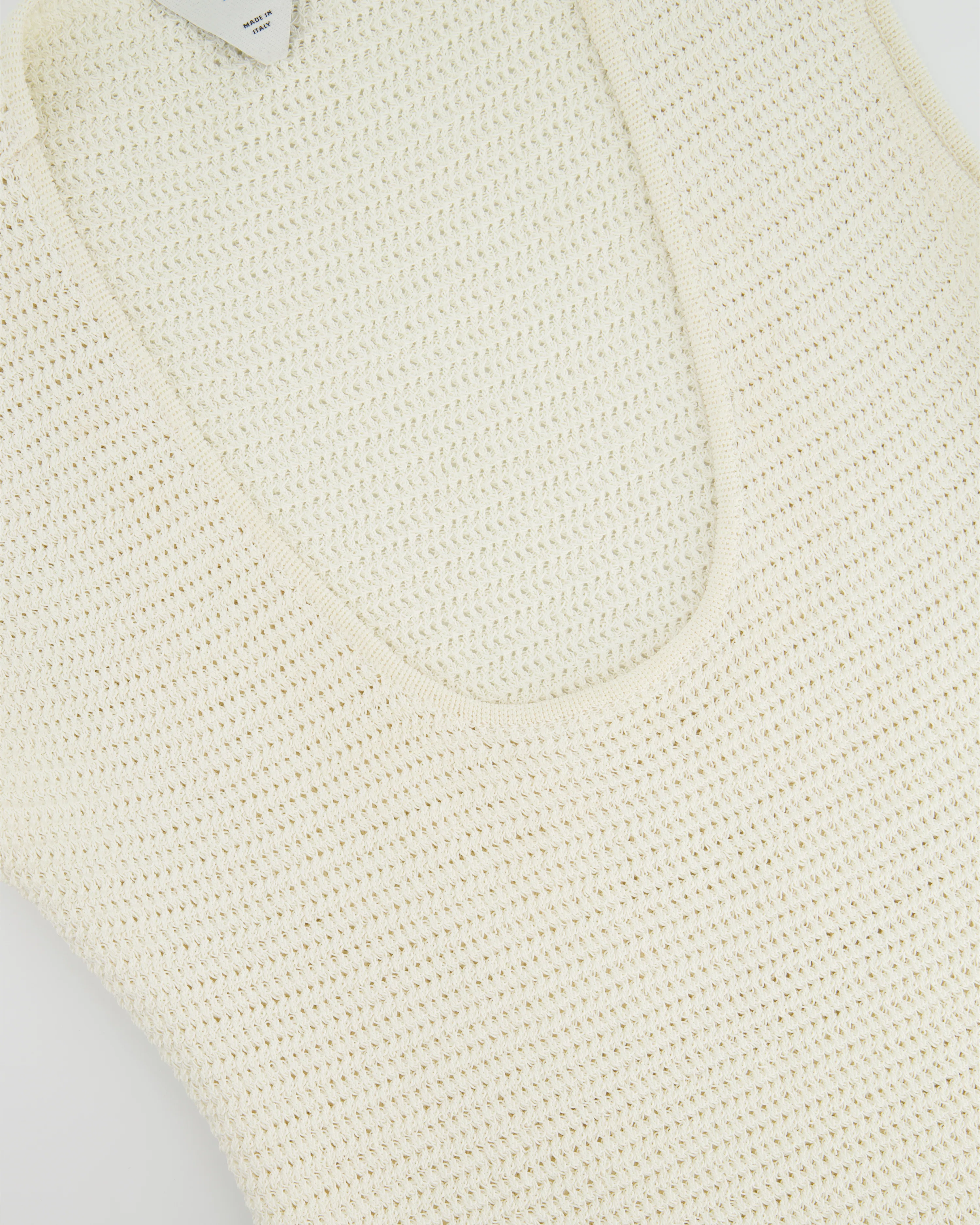 Bottega Cream Open-Knit Cotton Blend Mini Dress Size L (UK 14) - Image 9