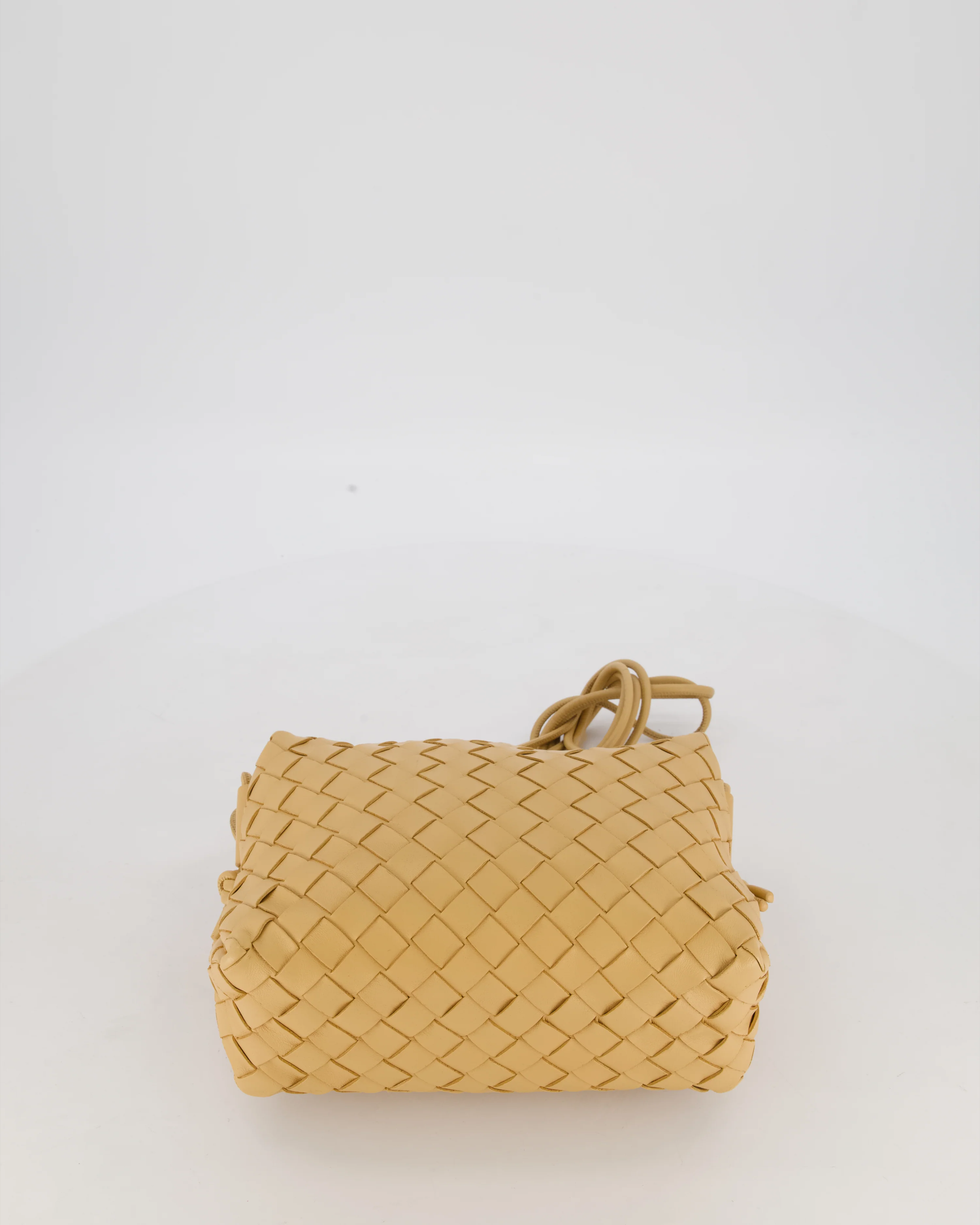 Bottega Veneta Beige Medium Loop Intrecciato Camera Bag in Lambskin Leather - Image 18