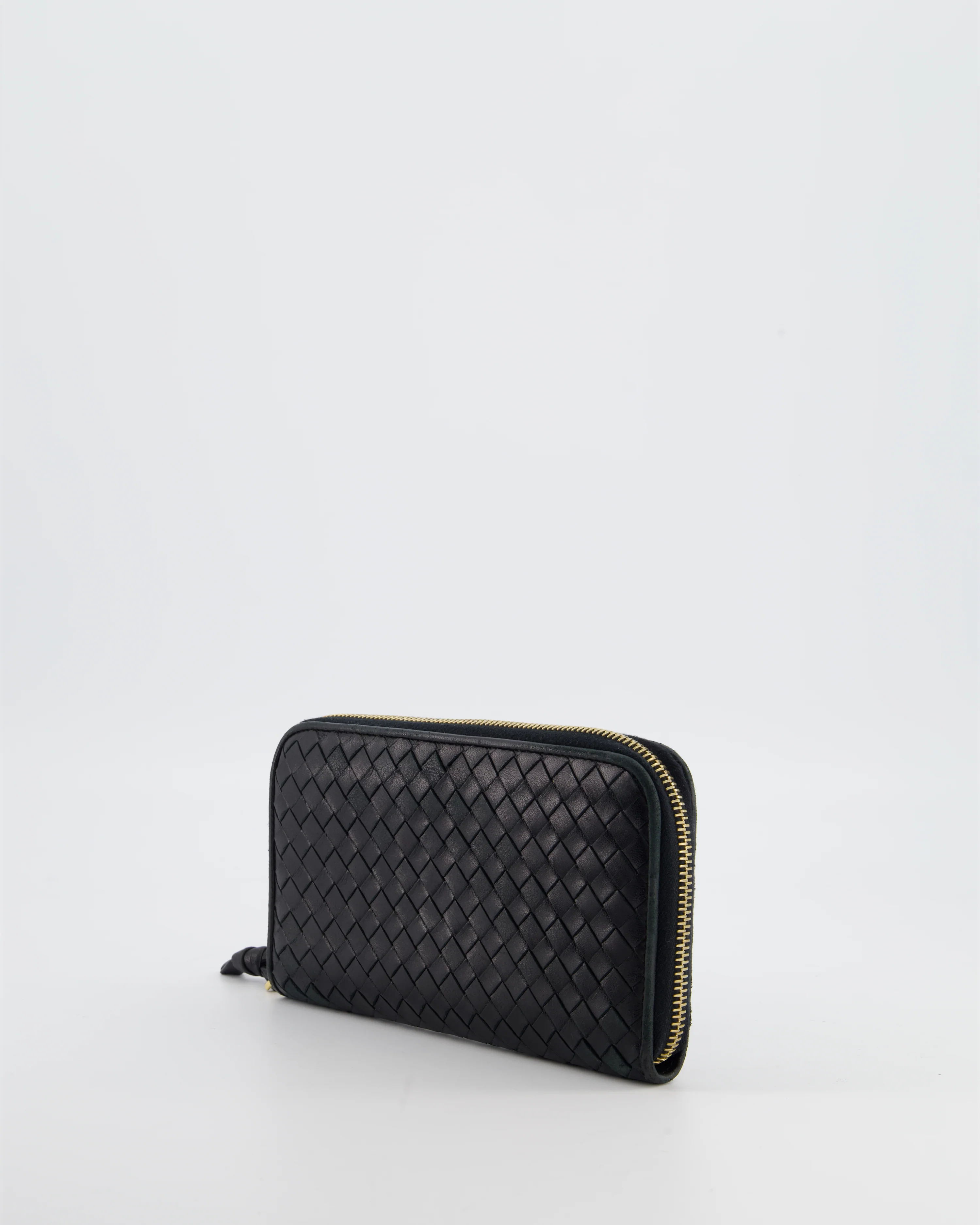 Bottega Veneta Black Intrecciato Long Wallet - Image 7