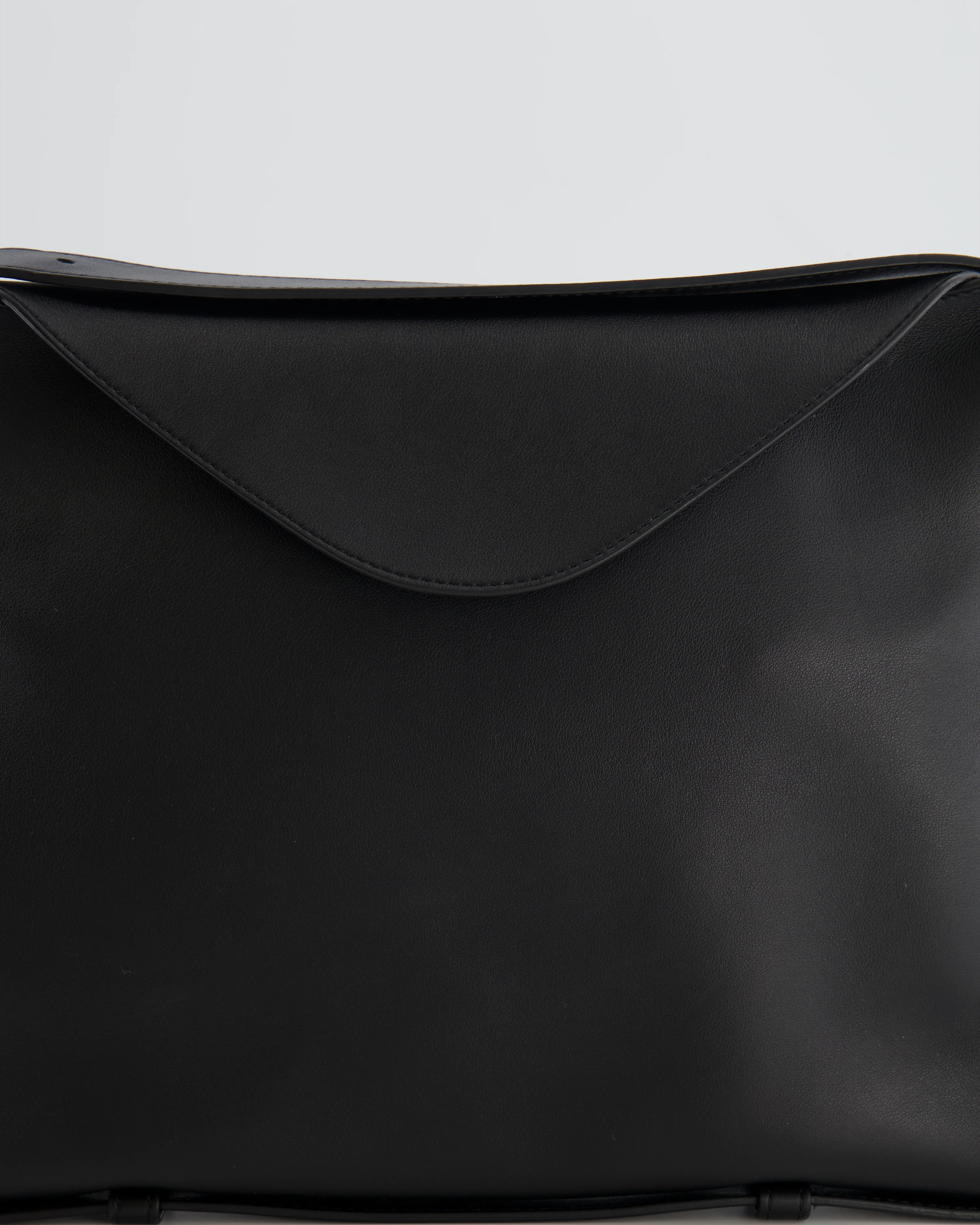 Bottega Veneta Black Leather Triangle Top Handle Bag with Gold Hardware - Image 13