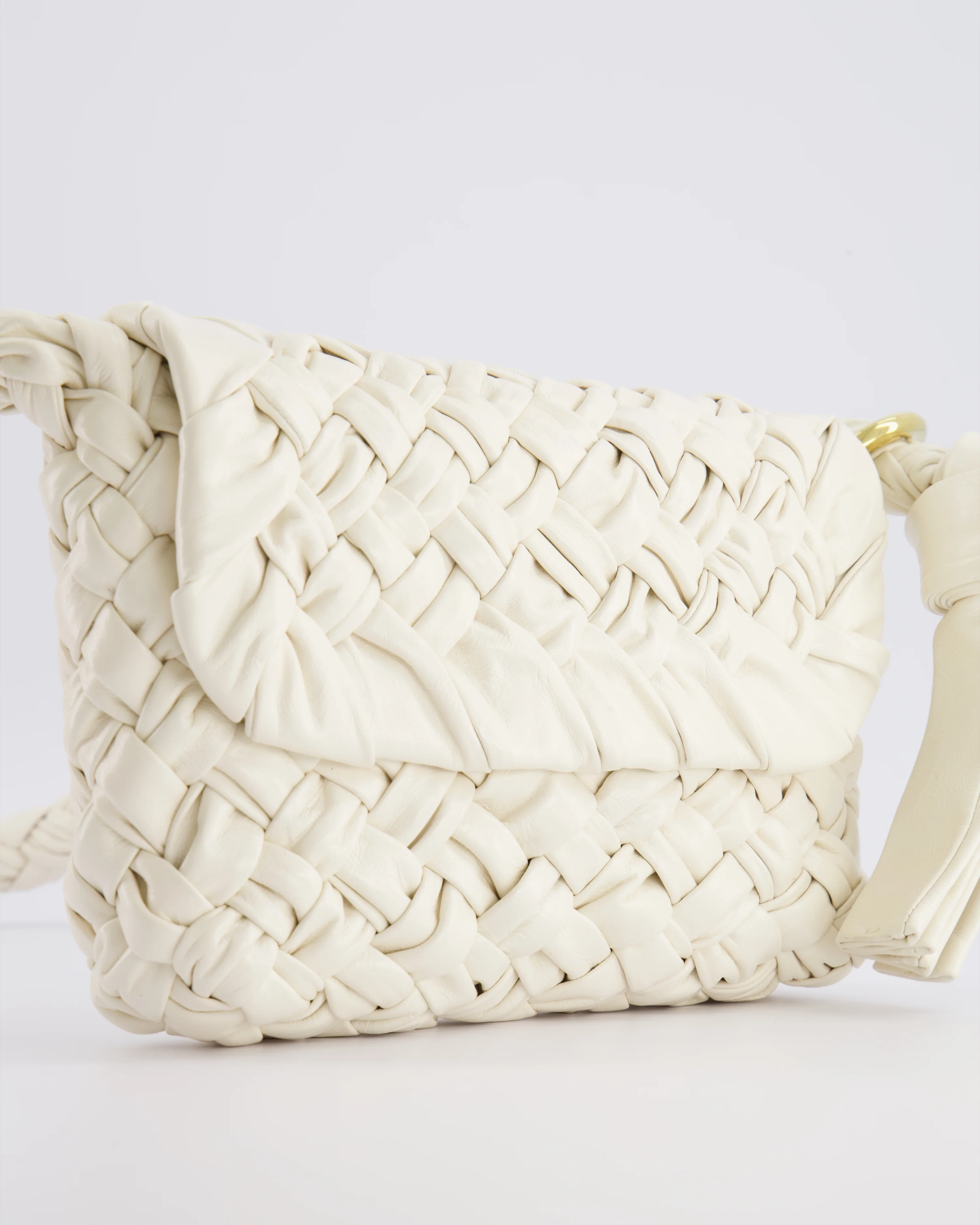 Bottega Veneta Bone White Small Kalimero Leather Citta Bag with Gold Hardware RRP £3,140 - Image 14