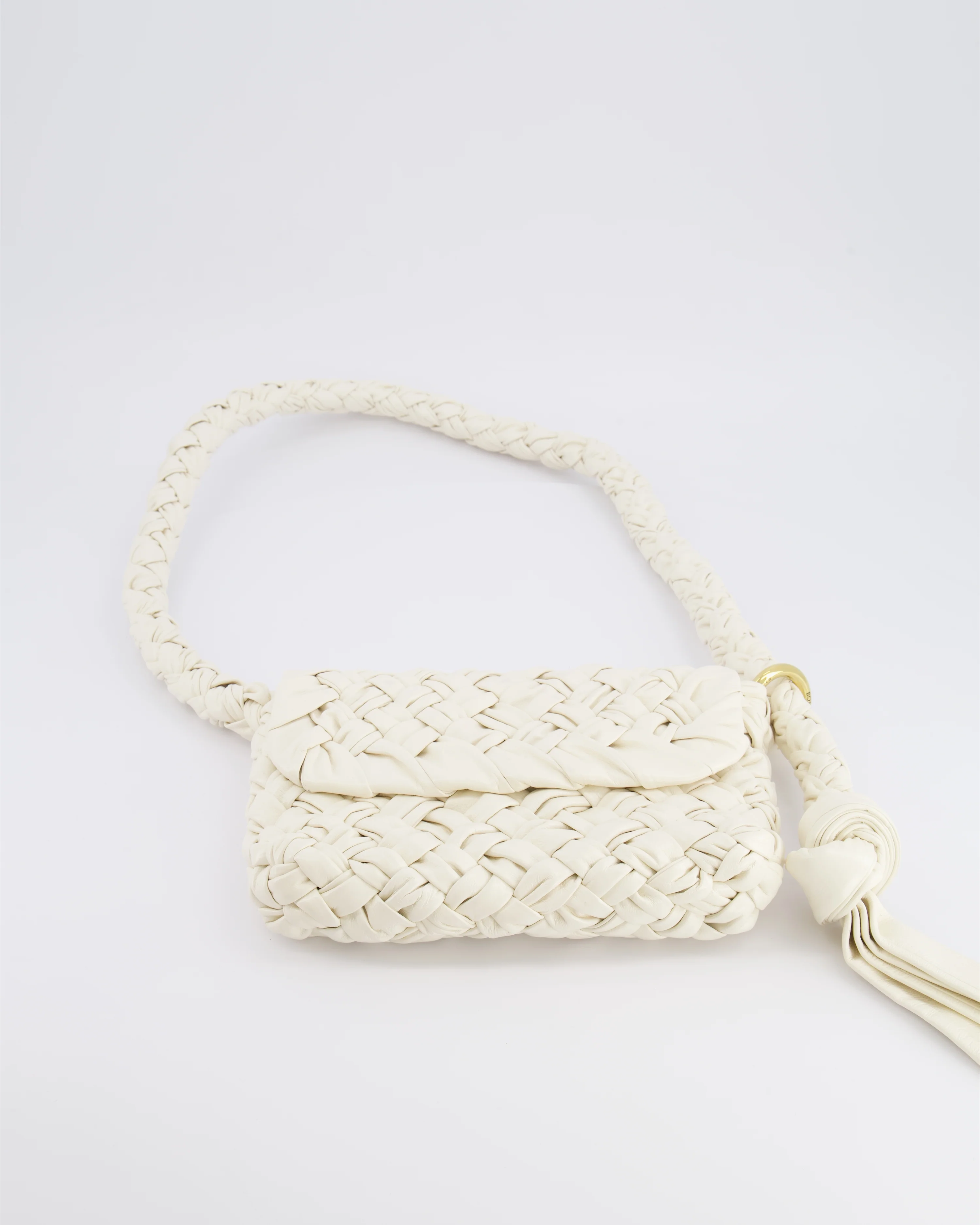 Bottega Veneta Bone White Small Kalimero Leather Citta Bag with Gold Hardware RRP £3,140 - Image 19