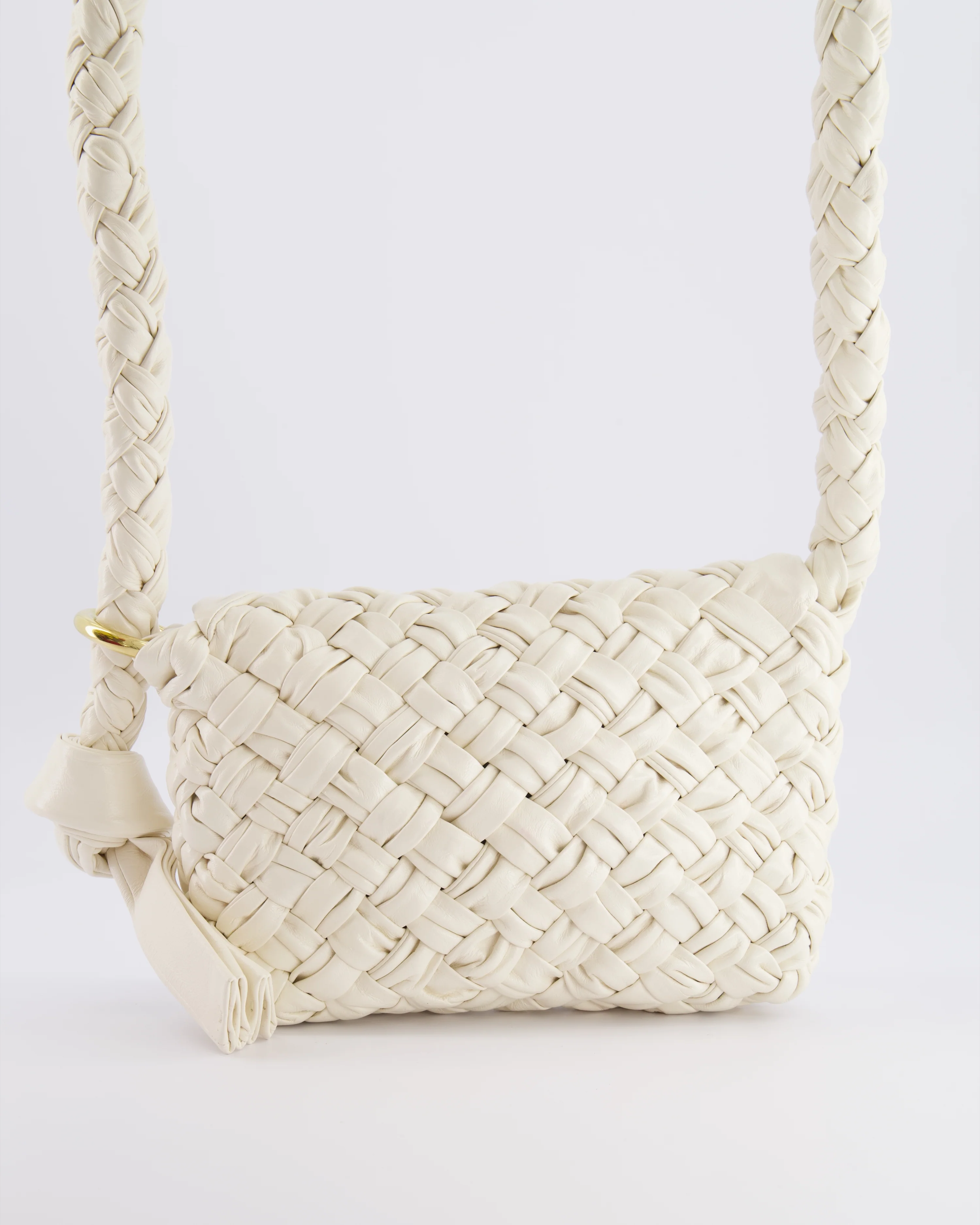 Bottega Veneta Bone White Small Kalimero Leather Citta Bag with Gold Hardware RRP £3,140 - Image 6