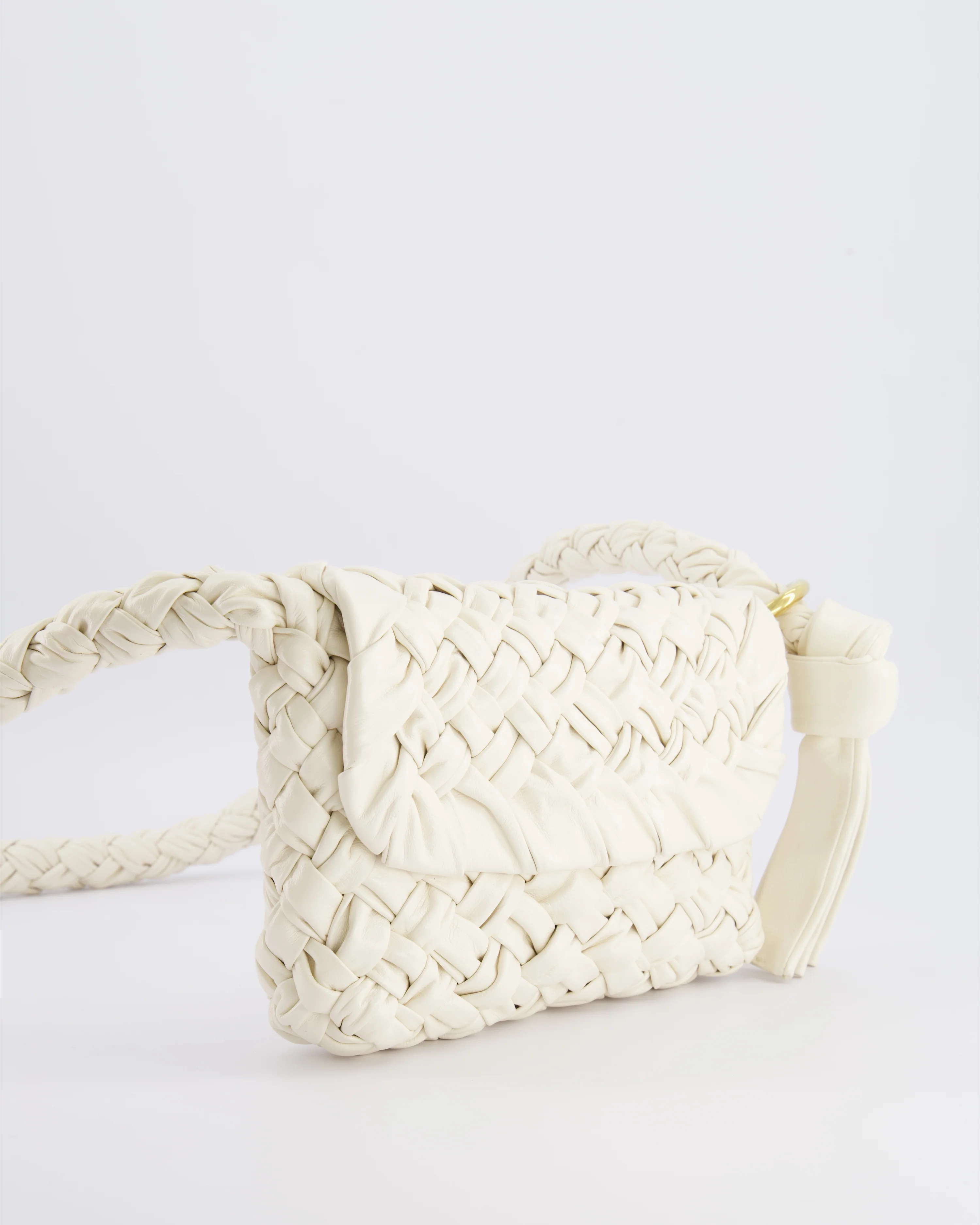 Bottega Veneta Bone White Small Kalimero Leather Citta Bag with Gold Hardware RRP £3,140 - Image 8