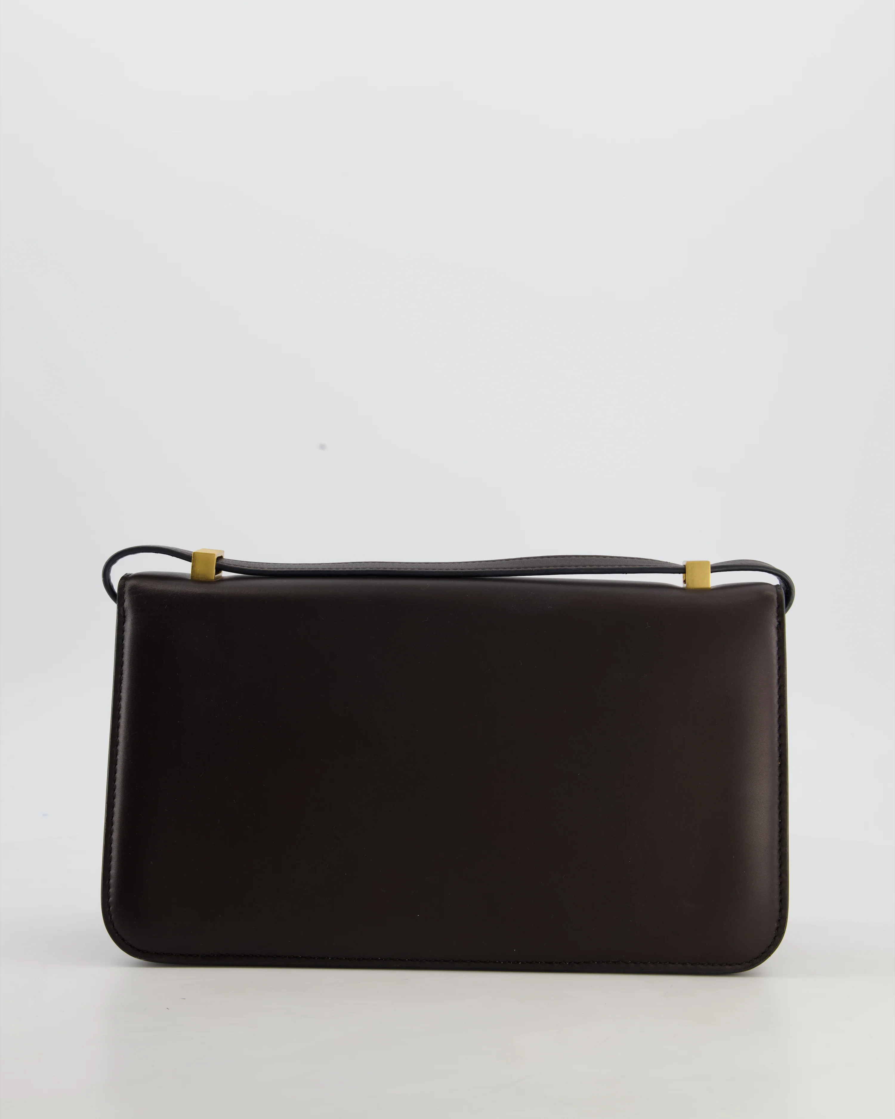 Bottega Veneta Brown Spazzolato Calfskin Leather Shoulder Bag with Brushed Gold Hardware - Image 7