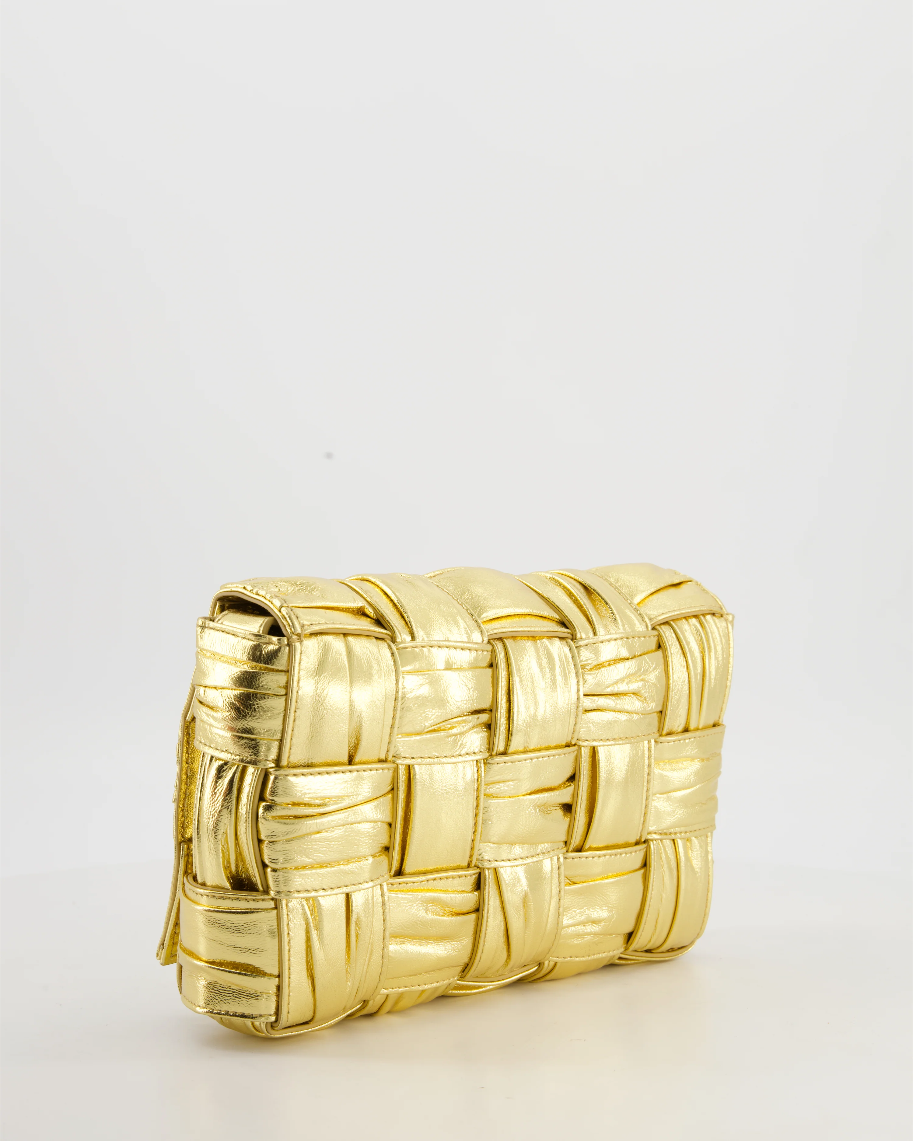 Bottega Veneta Cassette Padded Bag in Gold Metallic Calfskin Leather with Gold Hardware - Image 7
