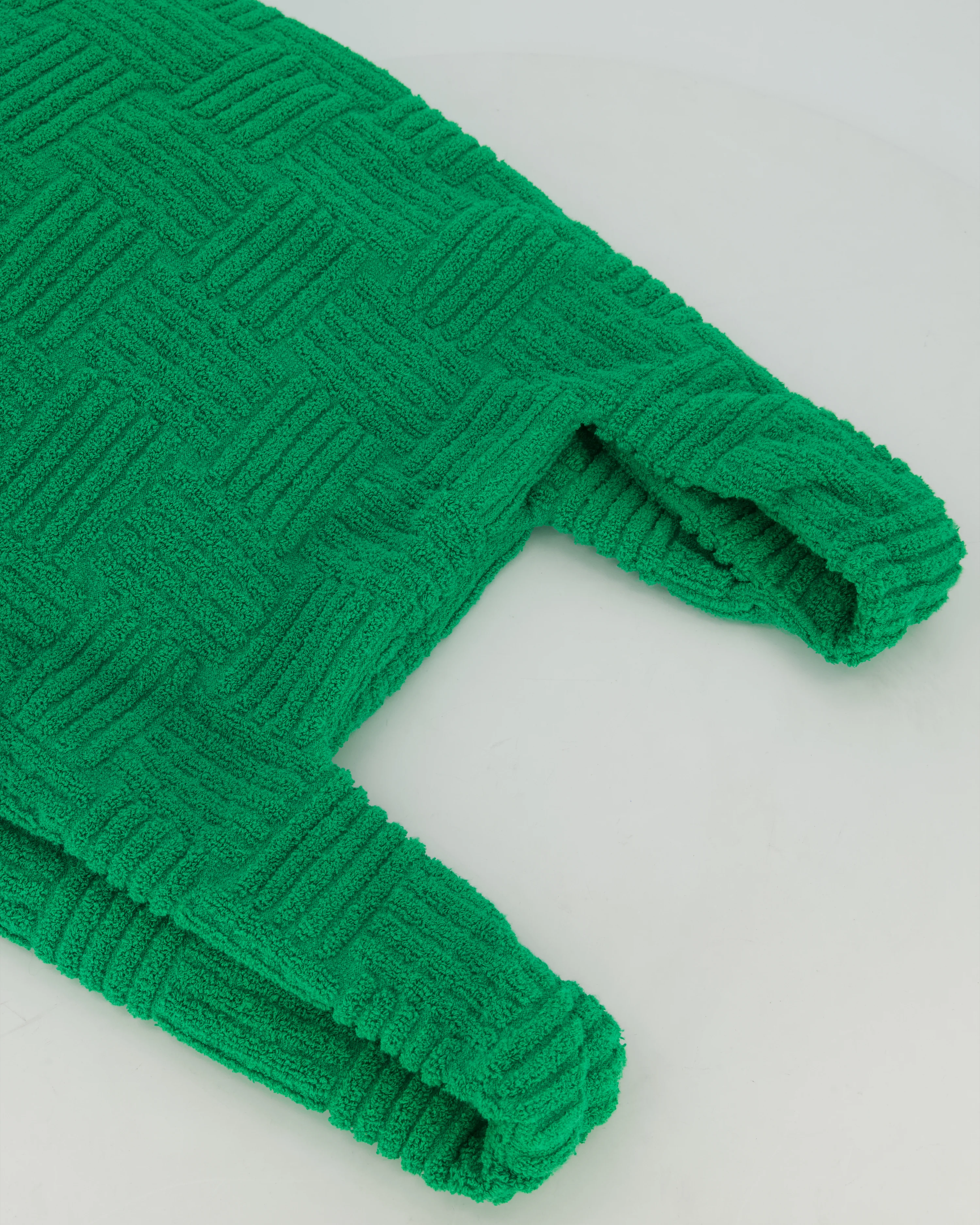 Bottega Veneta Green Woven Terry Cloth Tote Bag - Image 3