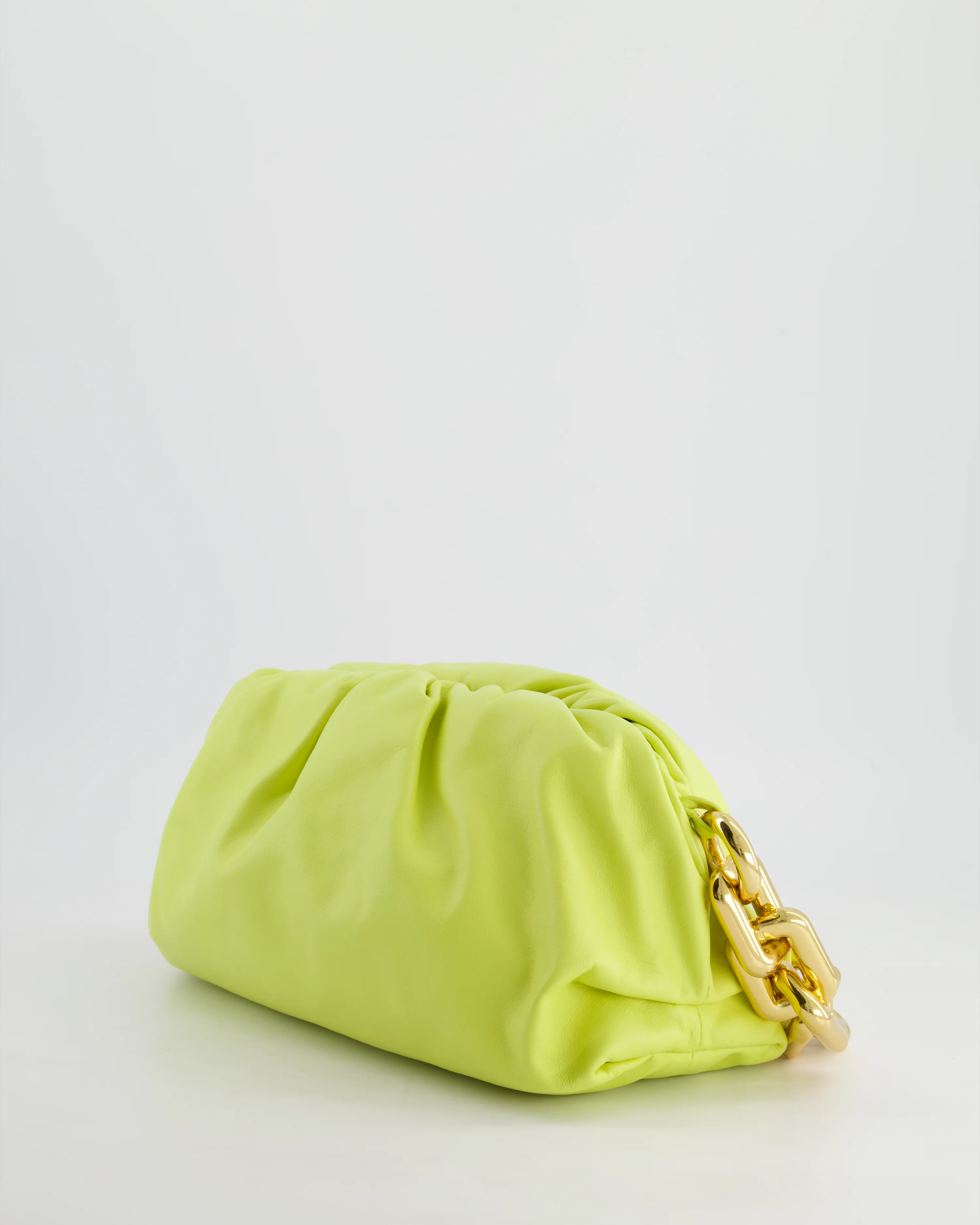 Bottega Veneta Lime Chain Pouch Bag in Nappa Leather with Gold Hardware - Image 10
