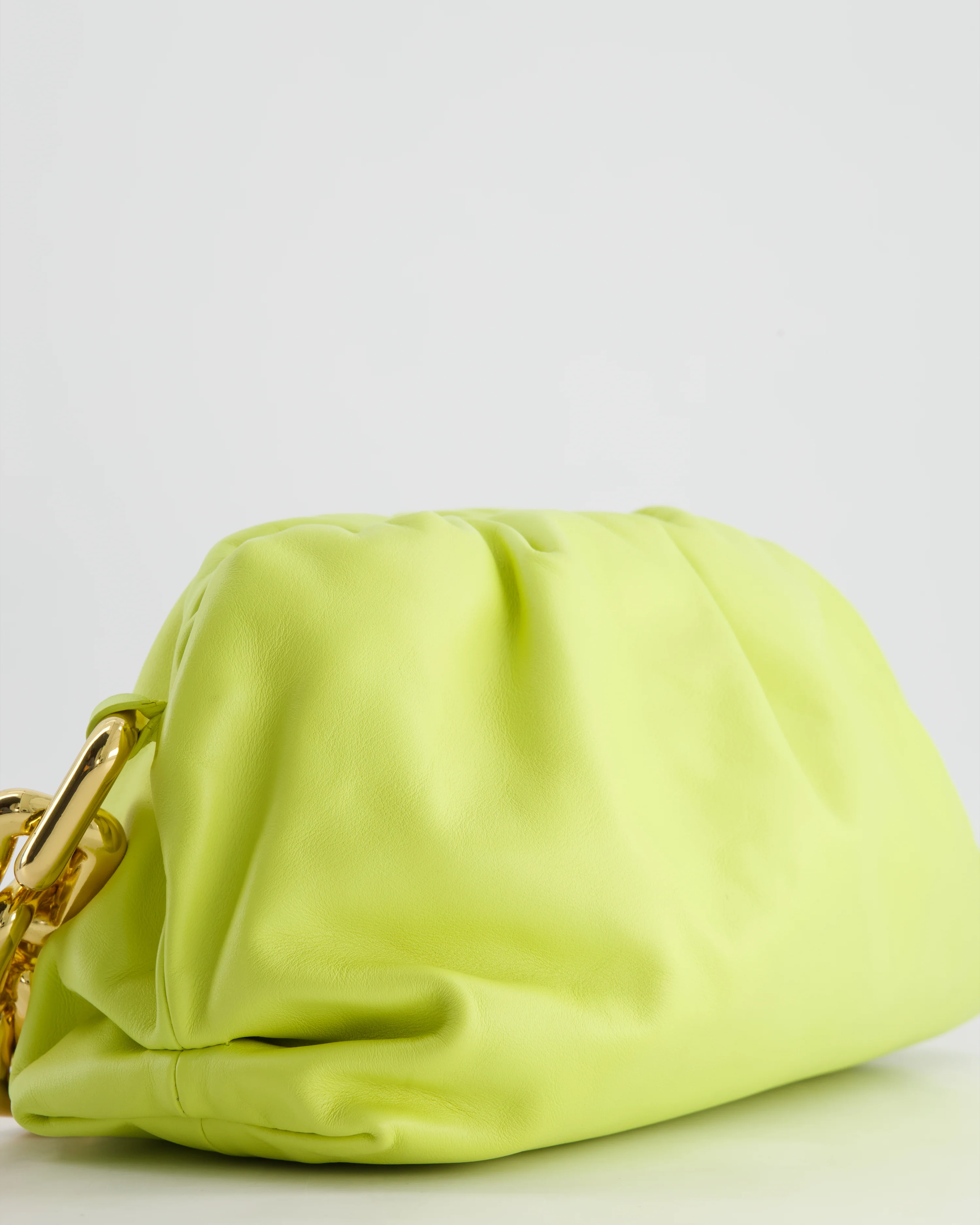 Bottega Veneta Lime Chain Pouch Bag in Nappa Leather with Gold Hardware - Image 11