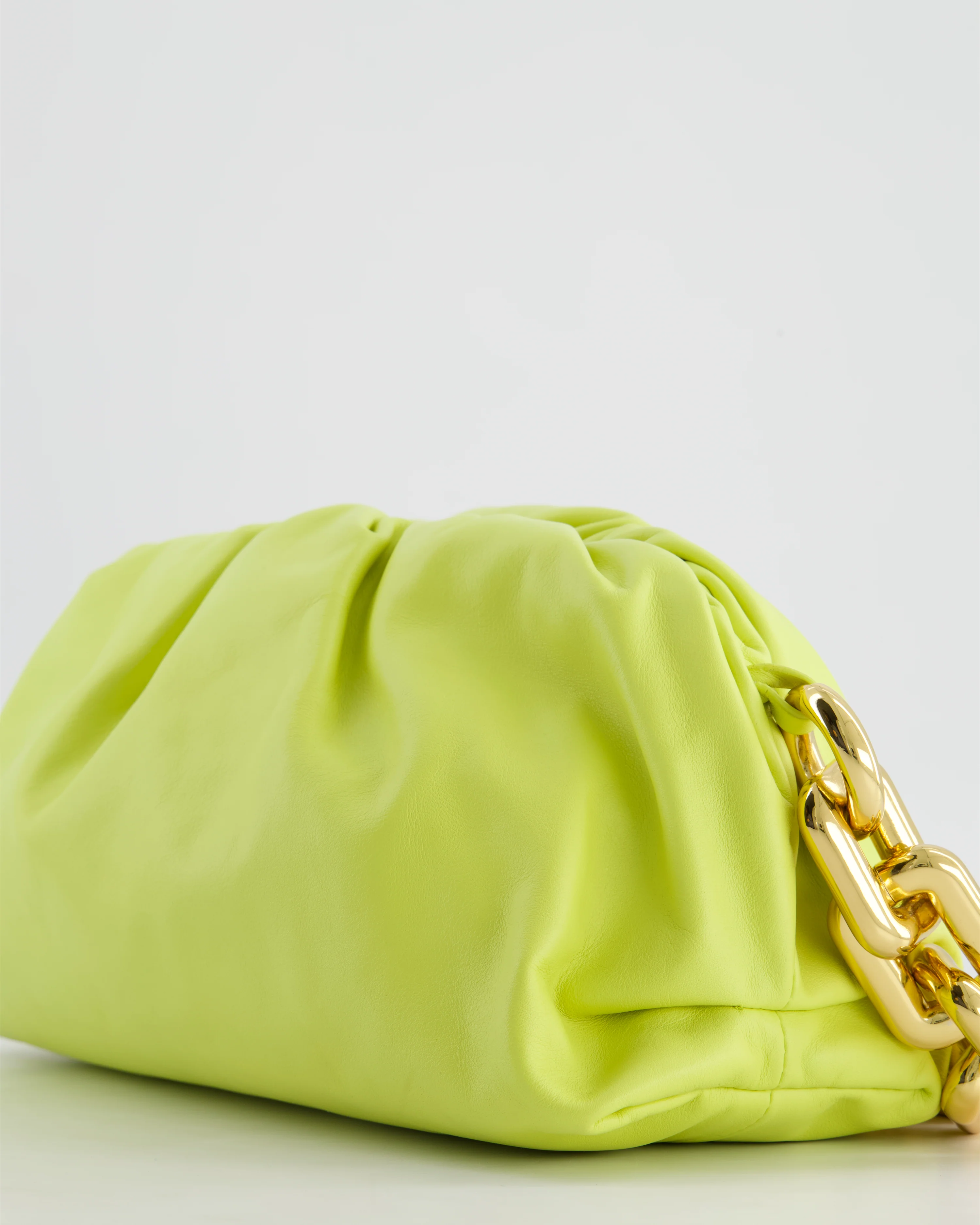 Bottega Veneta Lime Chain Pouch Bag in Nappa Leather with Gold Hardware - Image 12