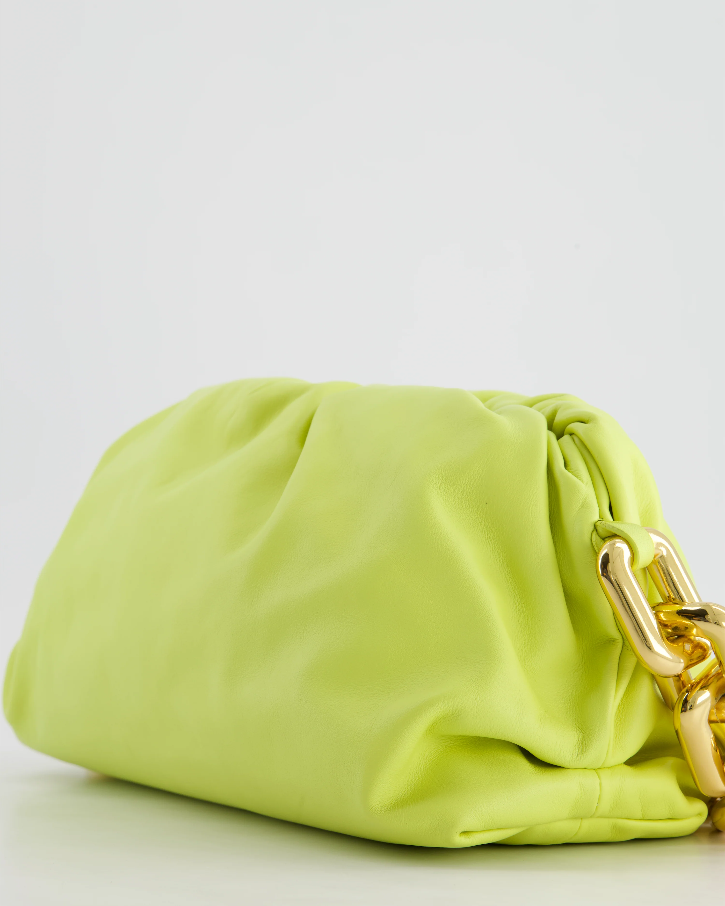 Bottega Veneta Lime Chain Pouch Bag in Nappa Leather with Gold Hardware - Image 13