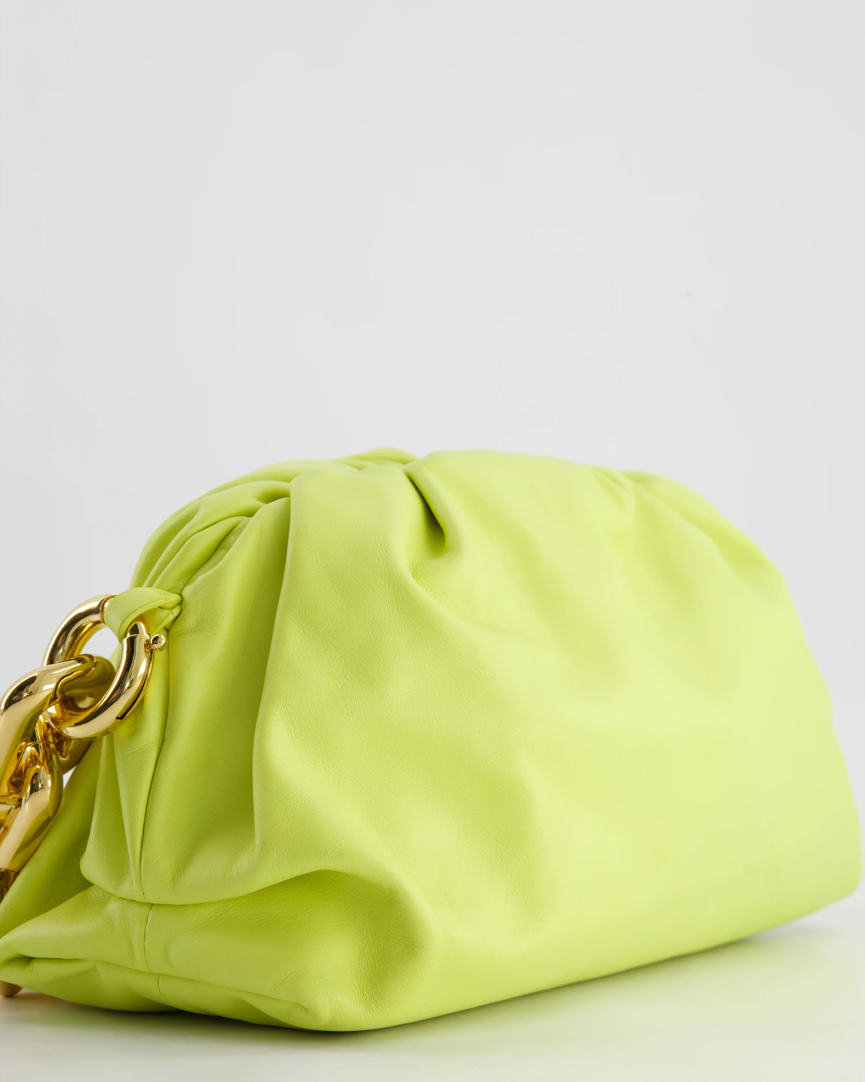 Bottega Veneta Lime Chain Pouch Bag in Nappa Leather with Gold Hardware - Image 14