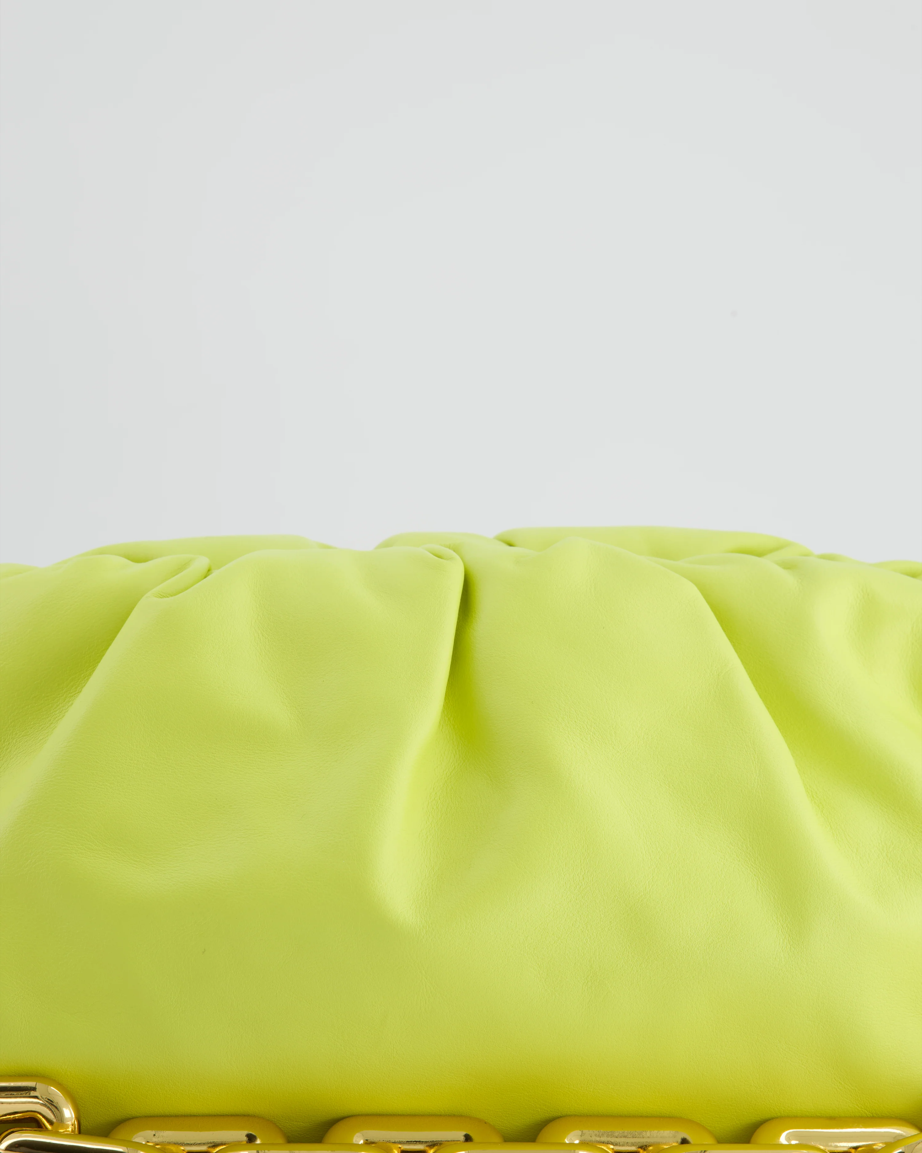 Bottega Veneta Lime Chain Pouch Bag in Nappa Leather with Gold Hardware - Image 15