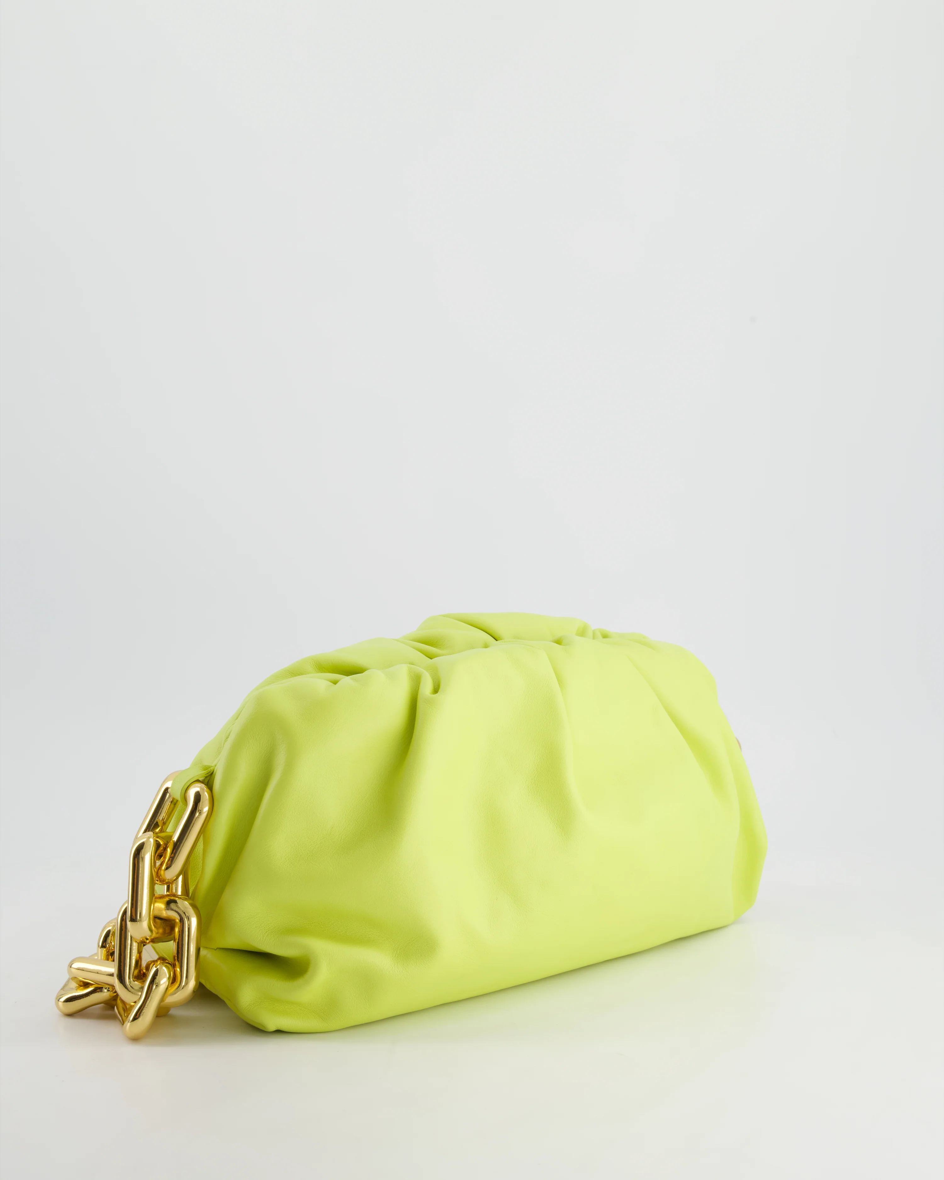 Bottega Veneta Lime Chain Pouch Bag in Nappa Leather with Gold Hardware - Image 16