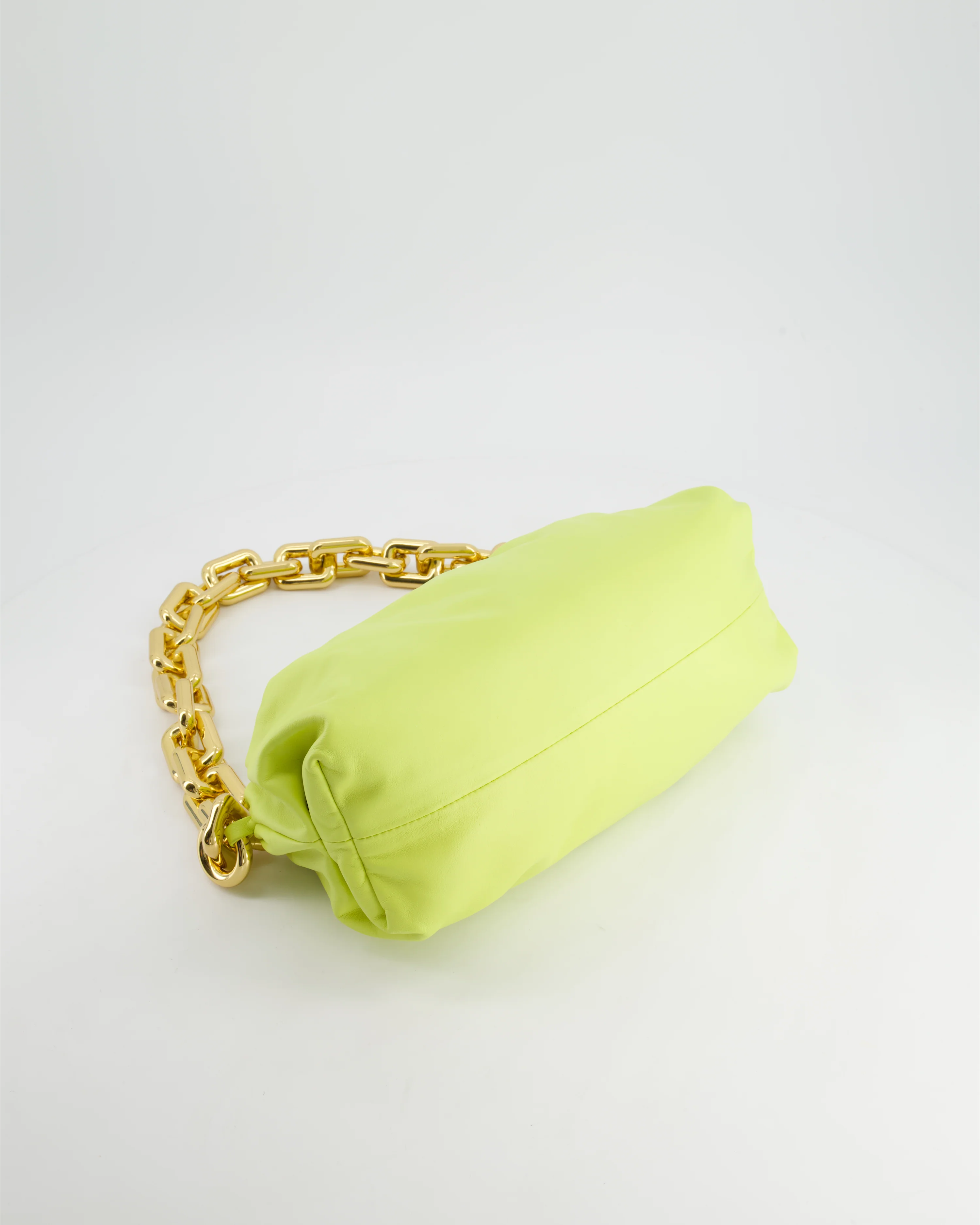 Bottega Veneta Lime Chain Pouch Bag in Nappa Leather with Gold Hardware - Image 17