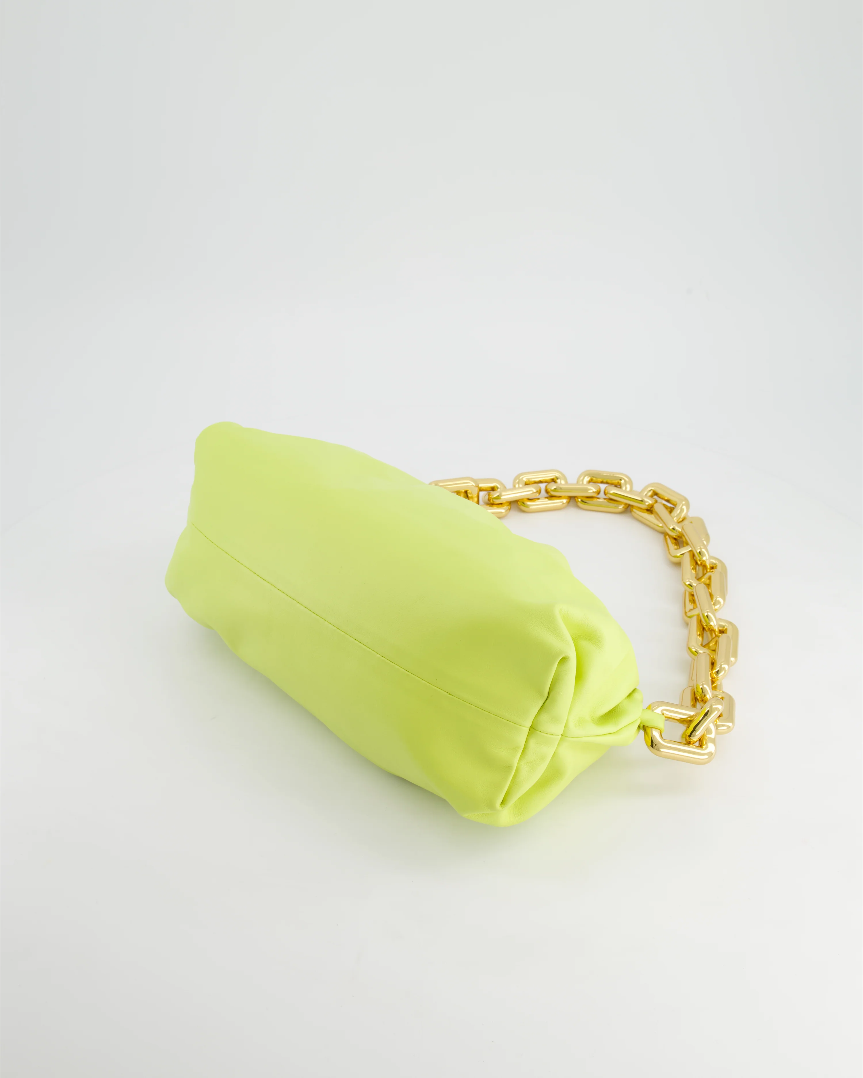 Bottega Veneta Lime Chain Pouch Bag in Nappa Leather with Gold Hardware - Image 19