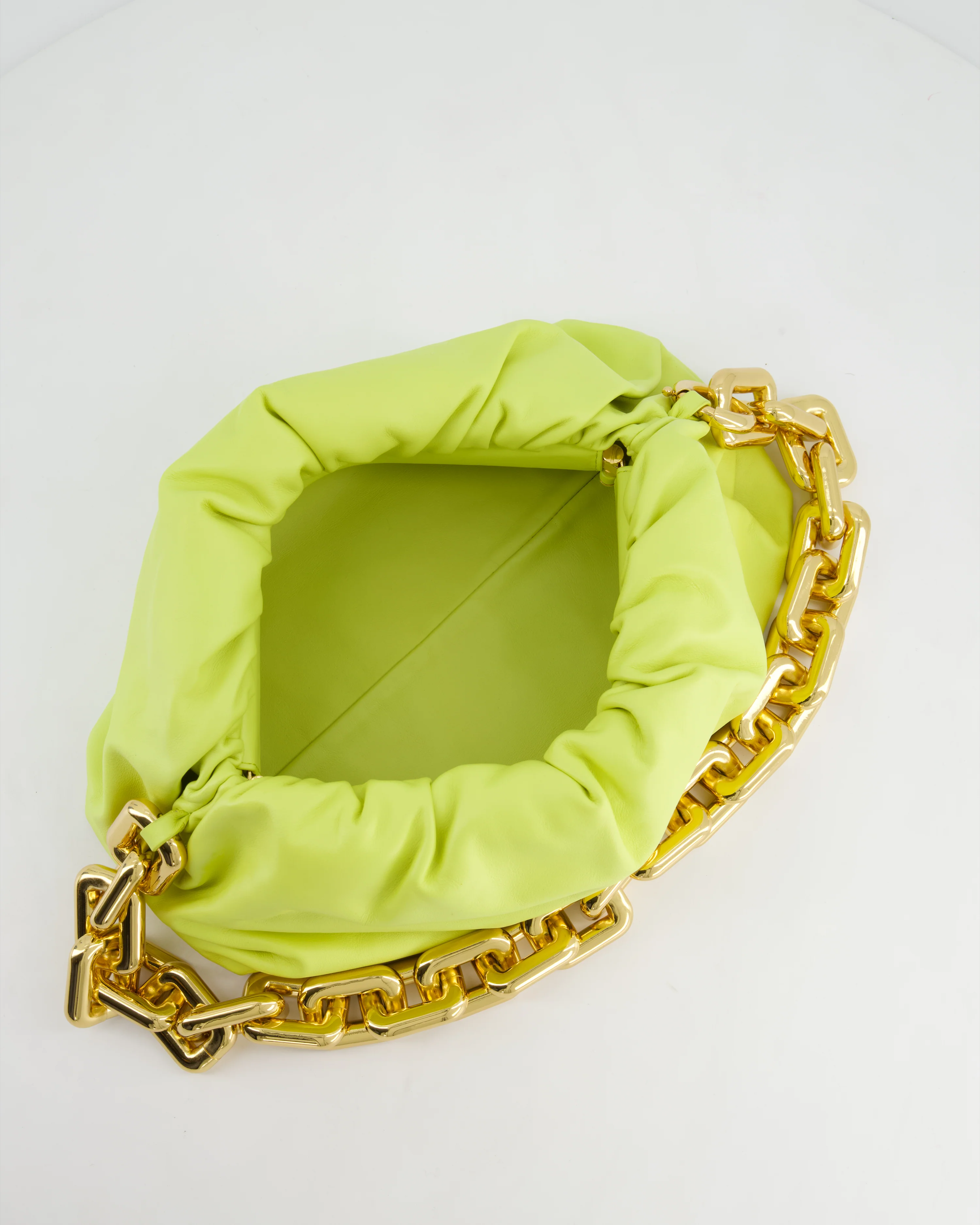 Bottega Veneta Lime Chain Pouch Bag in Nappa Leather with Gold Hardware - Image 20