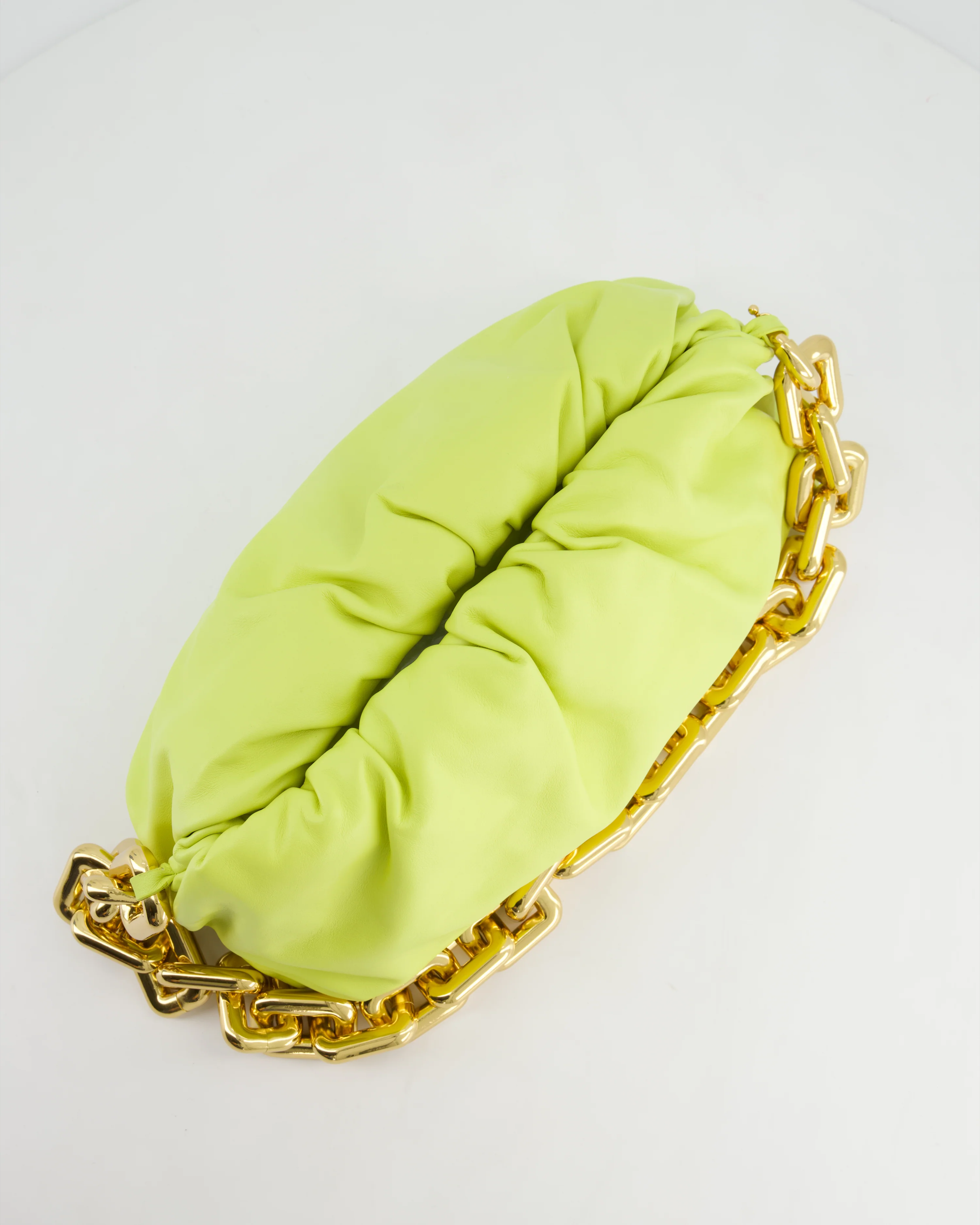 Bottega Veneta Lime Chain Pouch Bag in Nappa Leather with Gold Hardware - Image 3