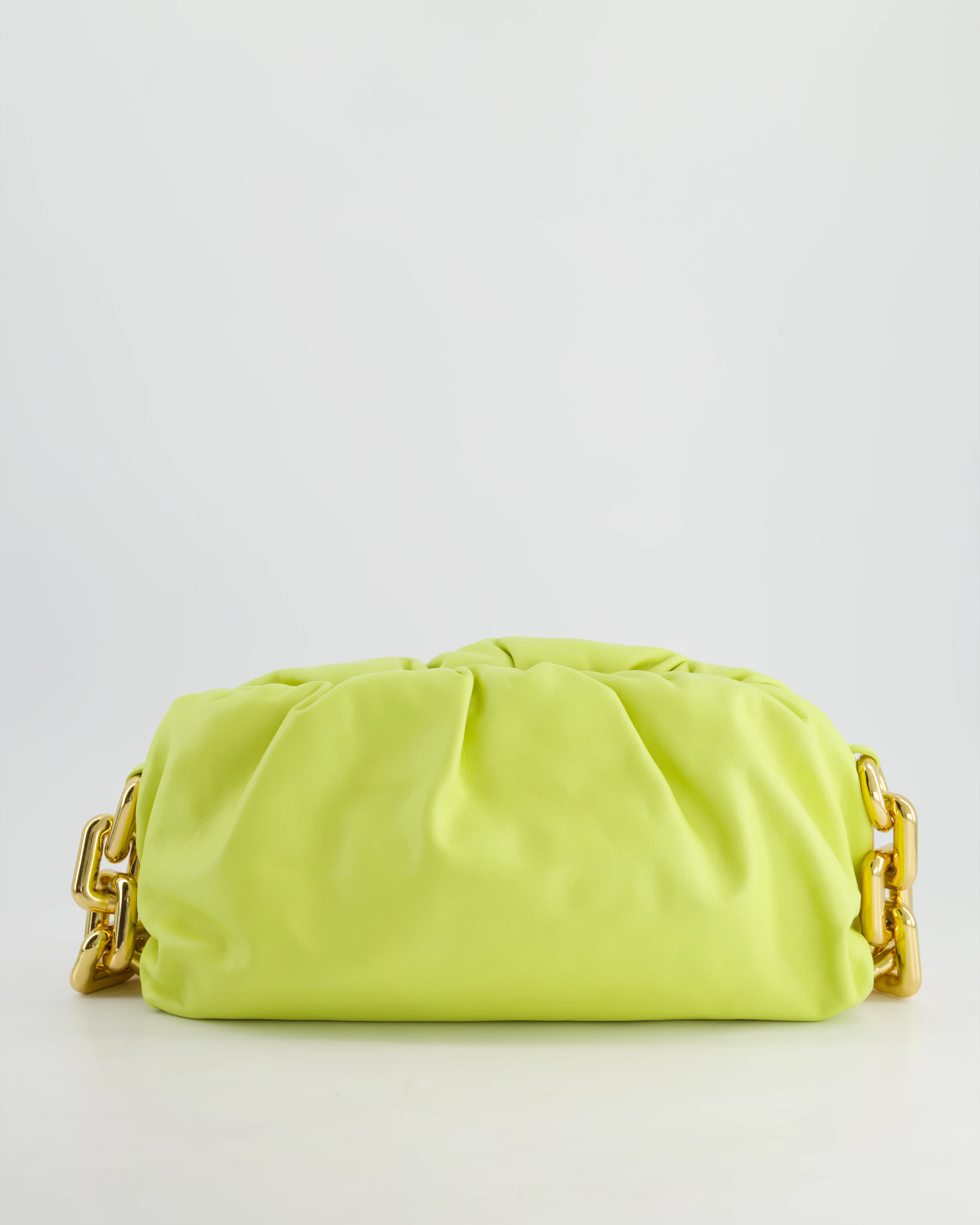 Bottega Veneta Lime Chain Pouch Bag in Nappa Leather with Gold Hardware - Image 4
