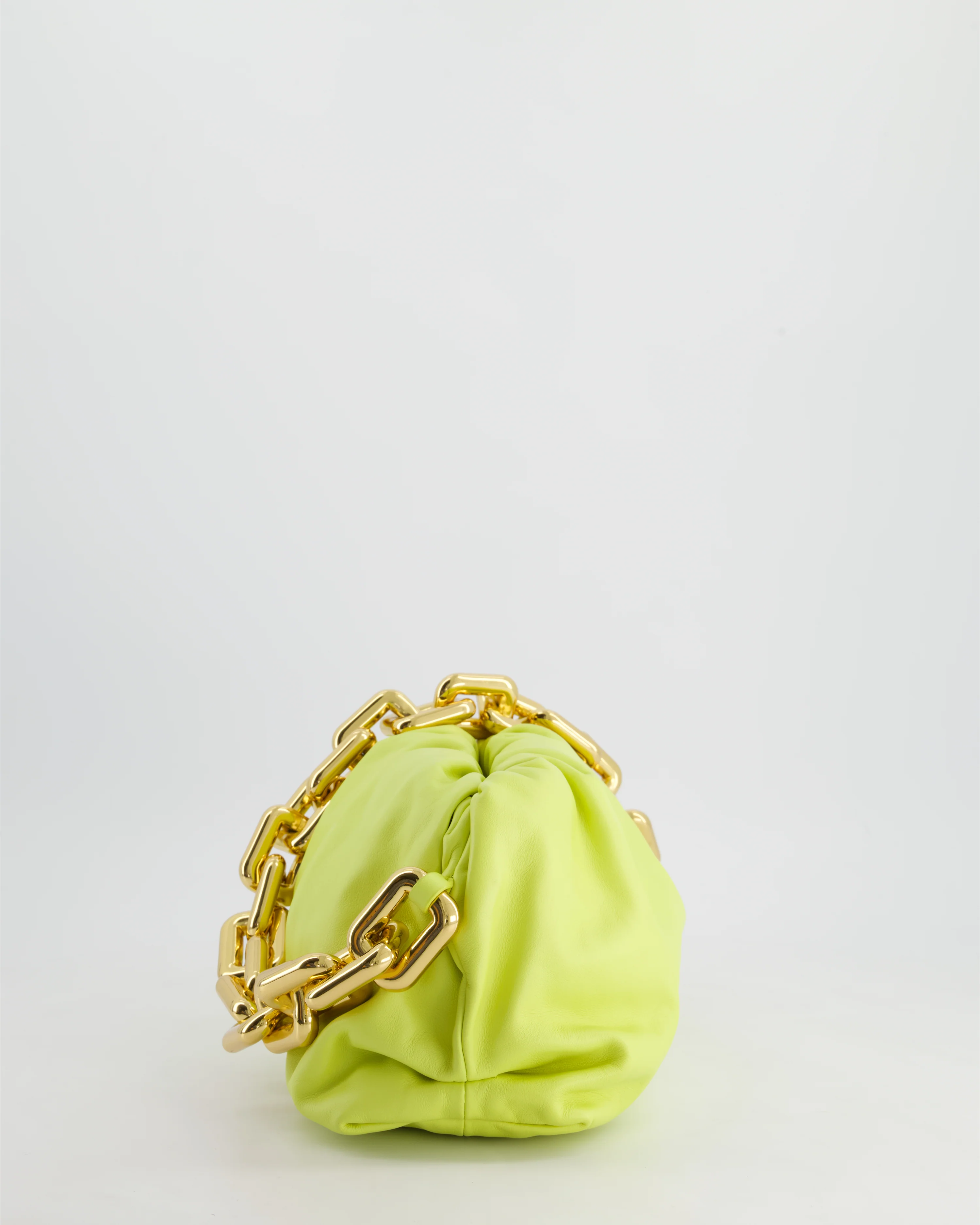 Bottega Veneta Lime Chain Pouch Bag in Nappa Leather with Gold Hardware - Image 5