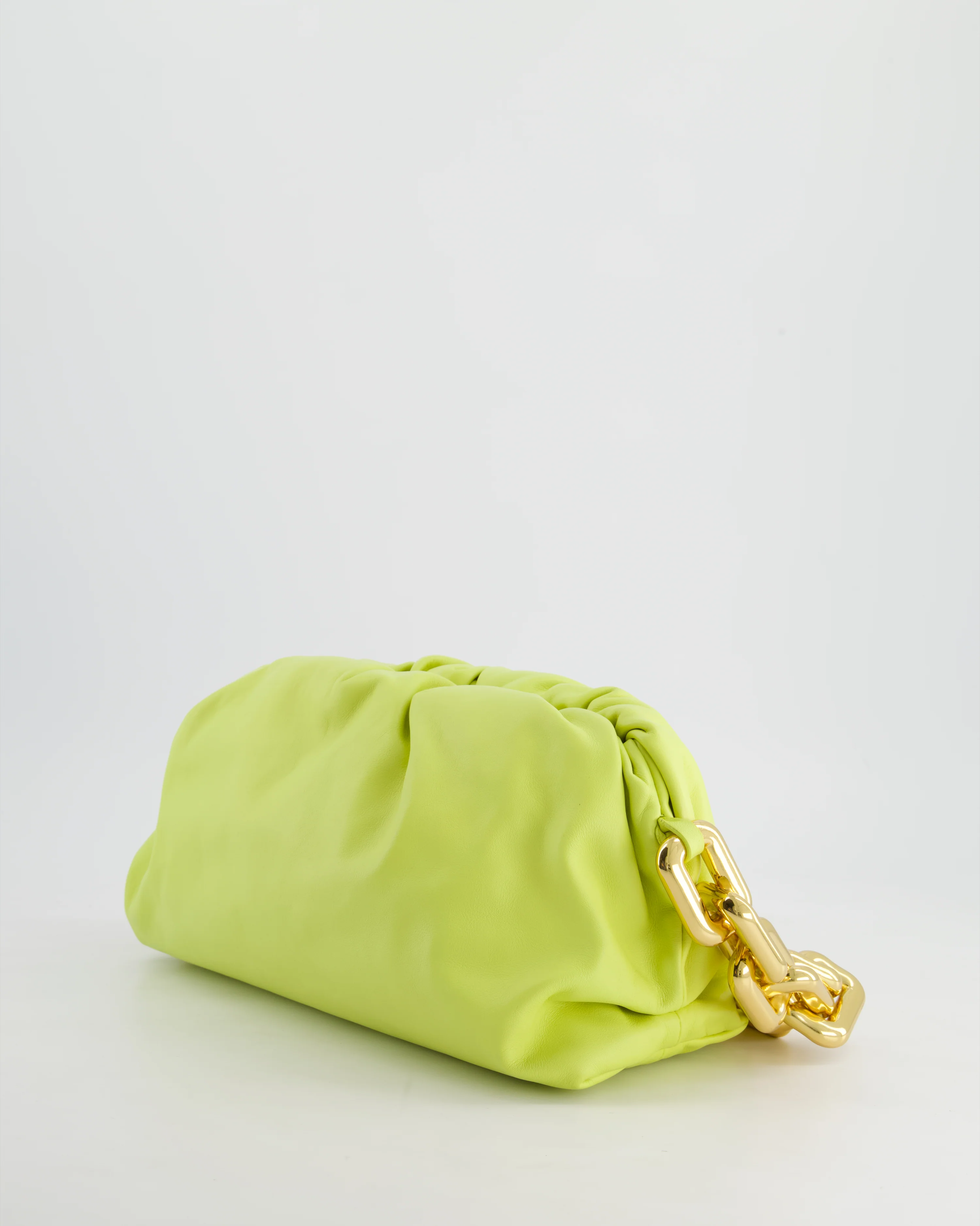 Bottega Veneta Lime Chain Pouch Bag in Nappa Leather with Gold Hardware - Image 6