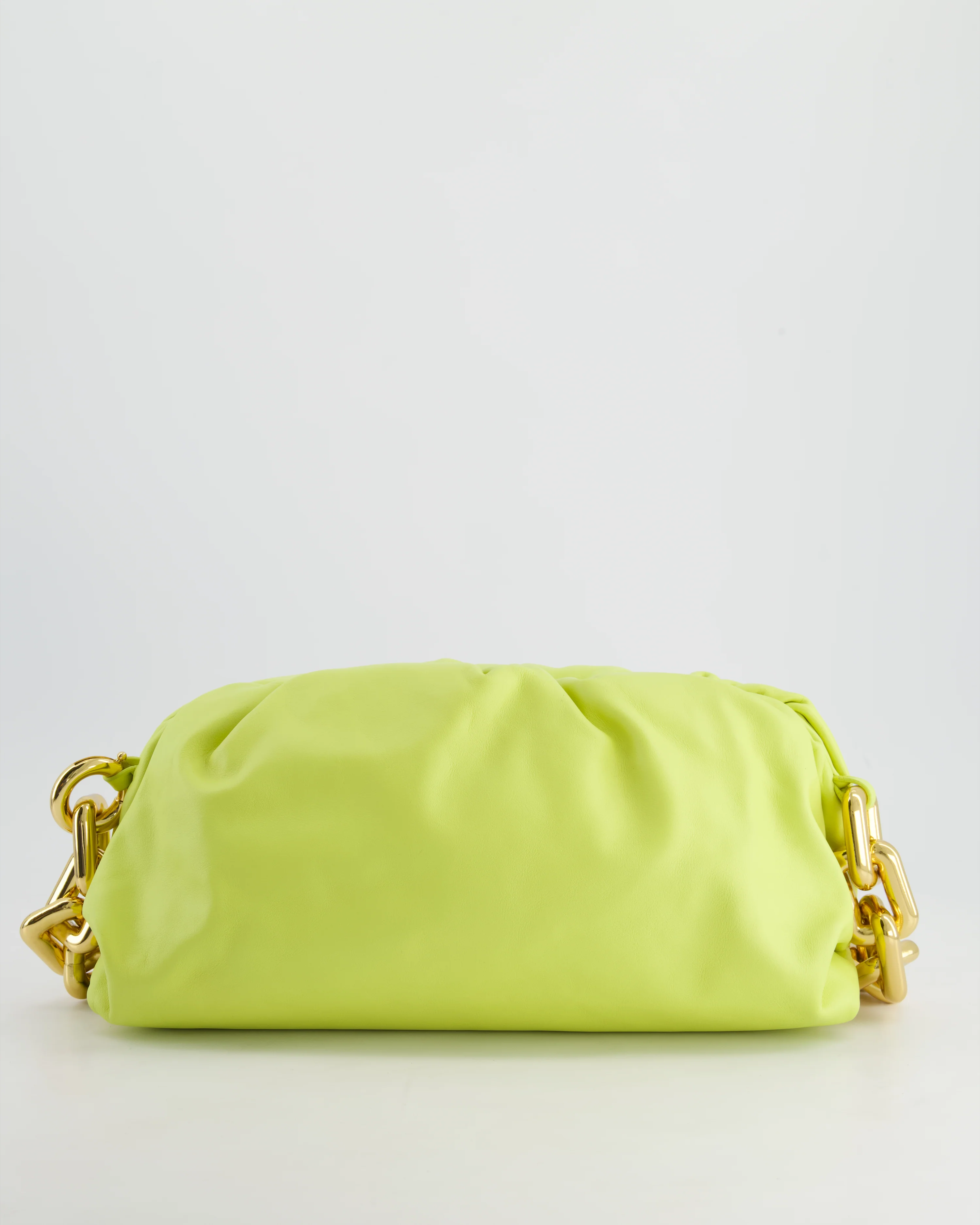 Bottega Veneta Lime Chain Pouch Bag in Nappa Leather with Gold Hardware - Image 7