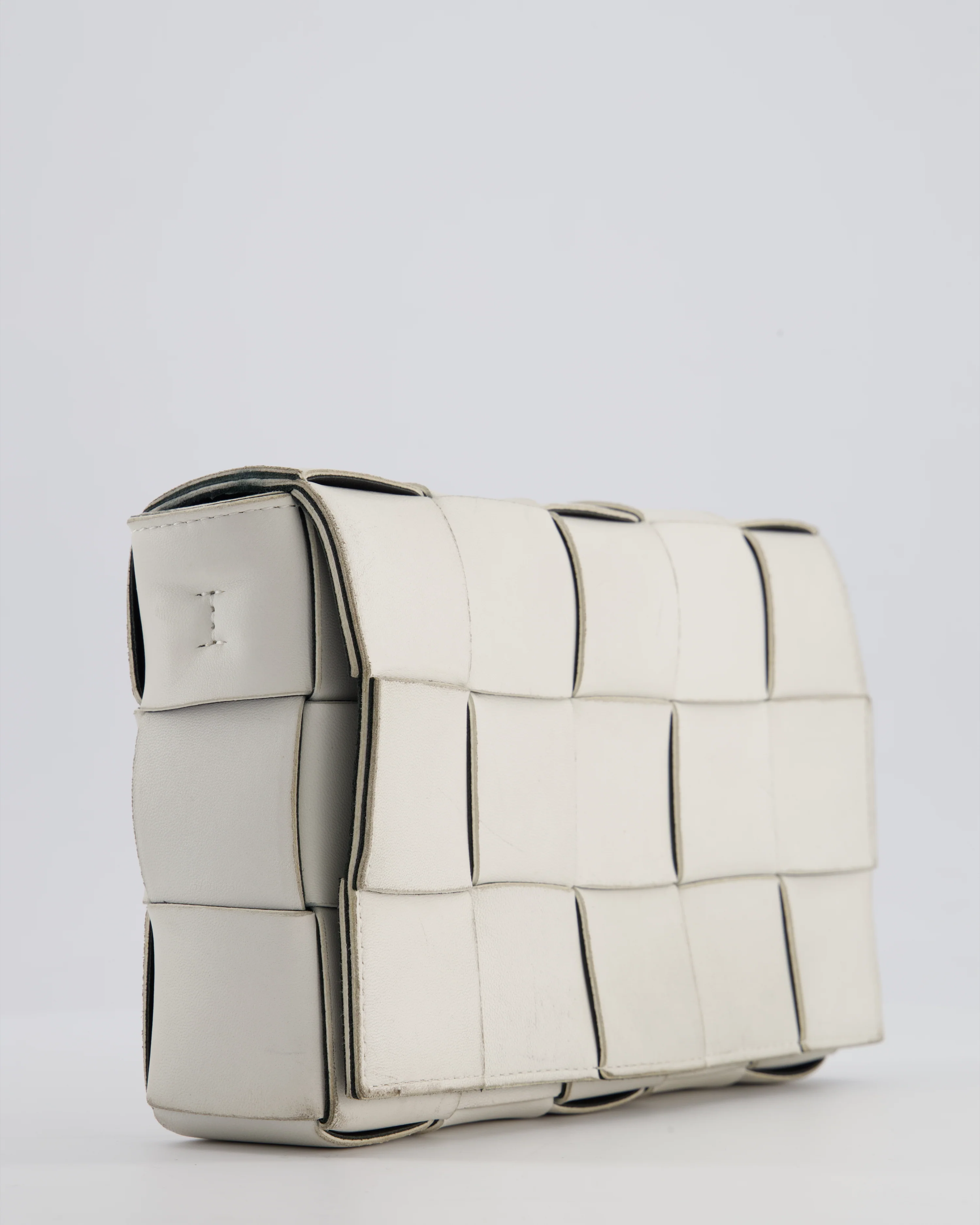 Bottega Veneta Off White Small Cassette Intrecciato Leather Bag RRP £1,970 - Image 11