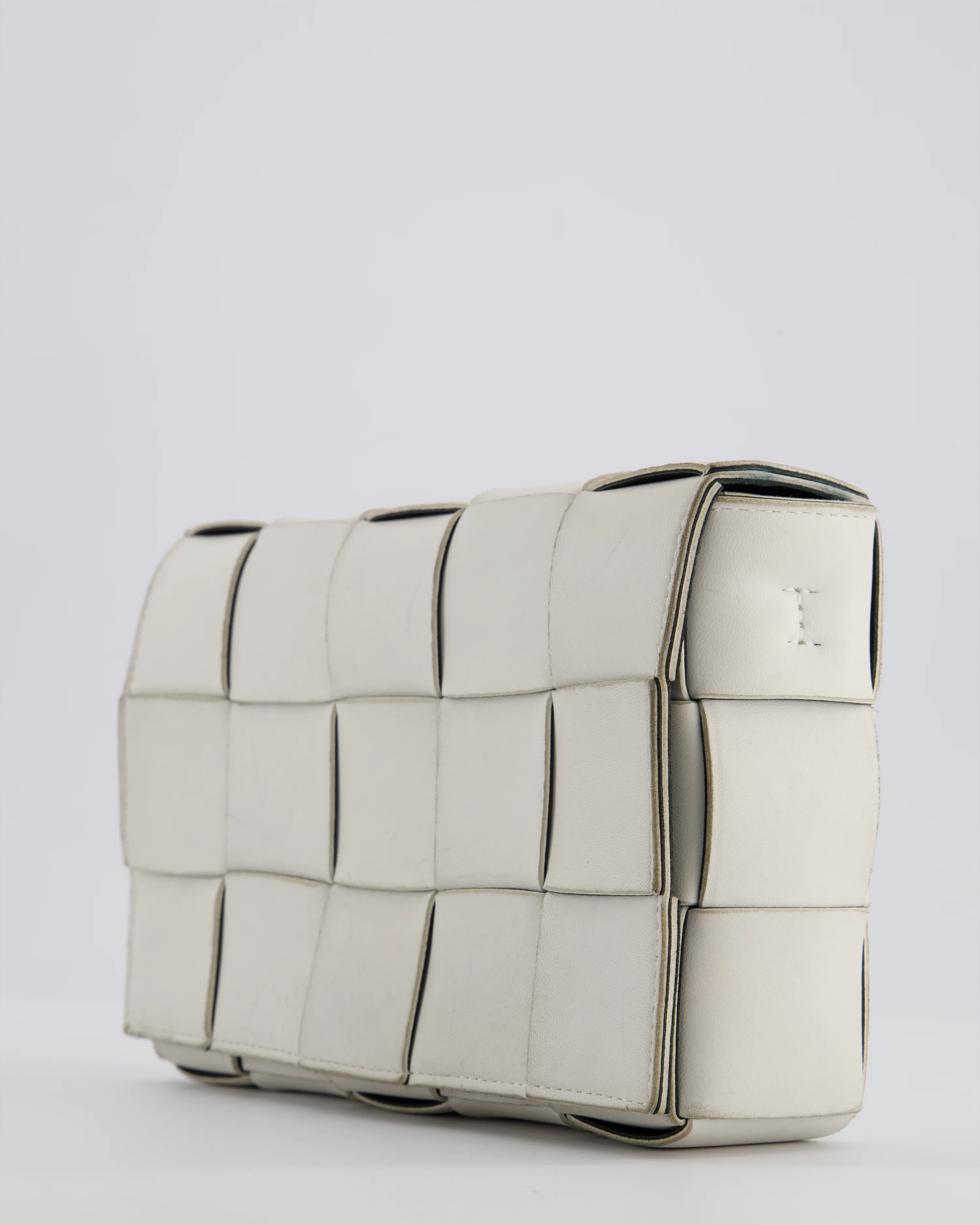 Bottega Veneta Off White Small Cassette Intrecciato Leather Bag RRP £1,970 - Image 12