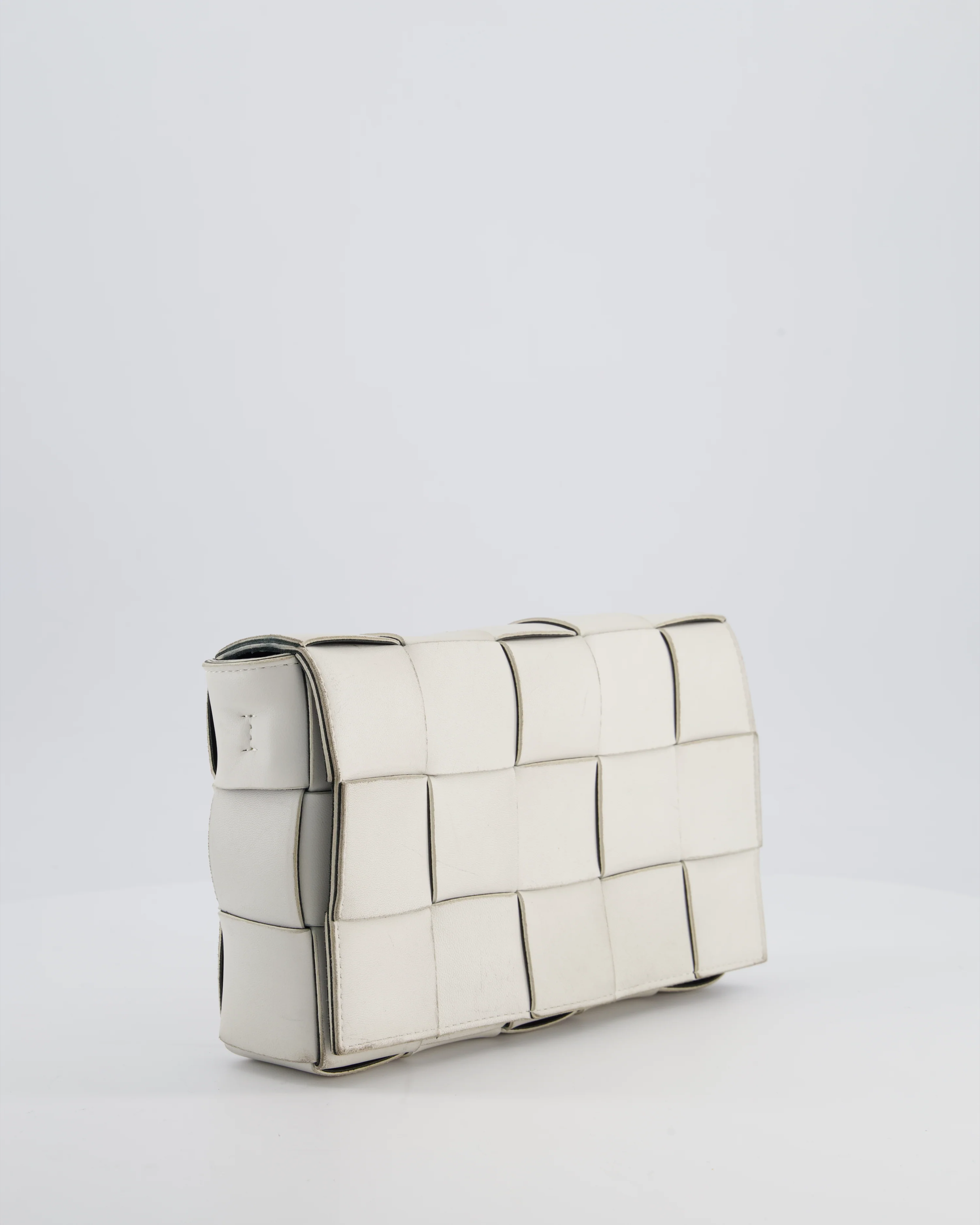 Bottega Veneta Off White Small Cassette Intrecciato Leather Bag RRP £1,970 - Image 4