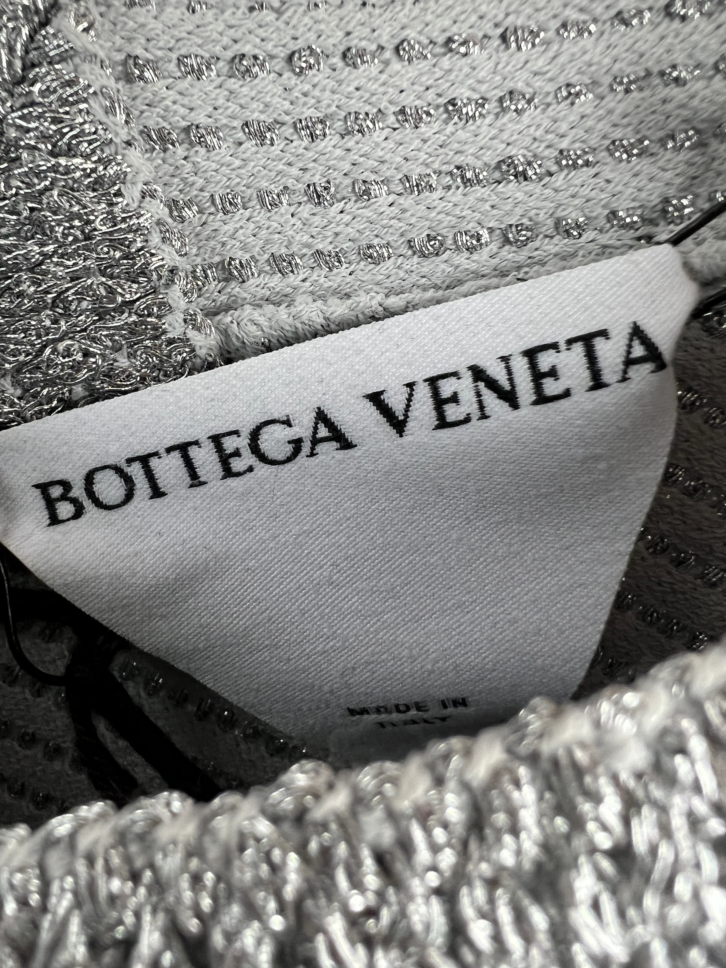 Bottega Veneta Silver Metallic Jumper with Fringe Details Size S (UK 8) RRP £1210 - Image 16