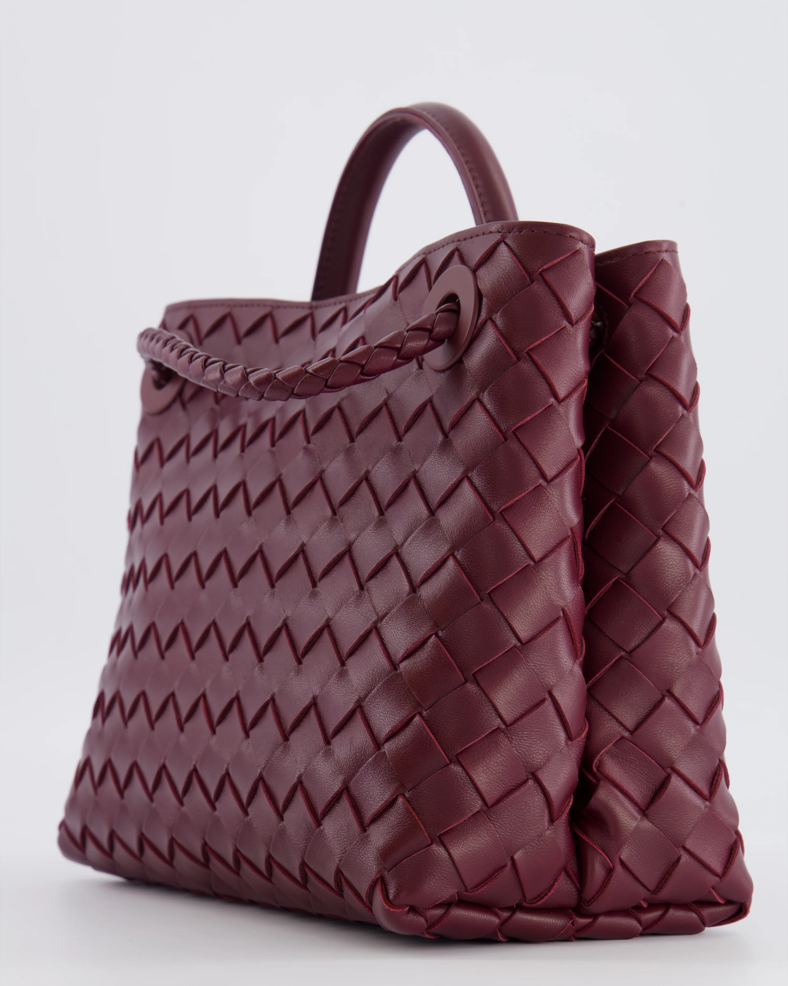 Bottega Veneta Small Andiamo Bag in Barolo Intrecciato Leather with Gold Hardware RRP £3,460 - Image 12