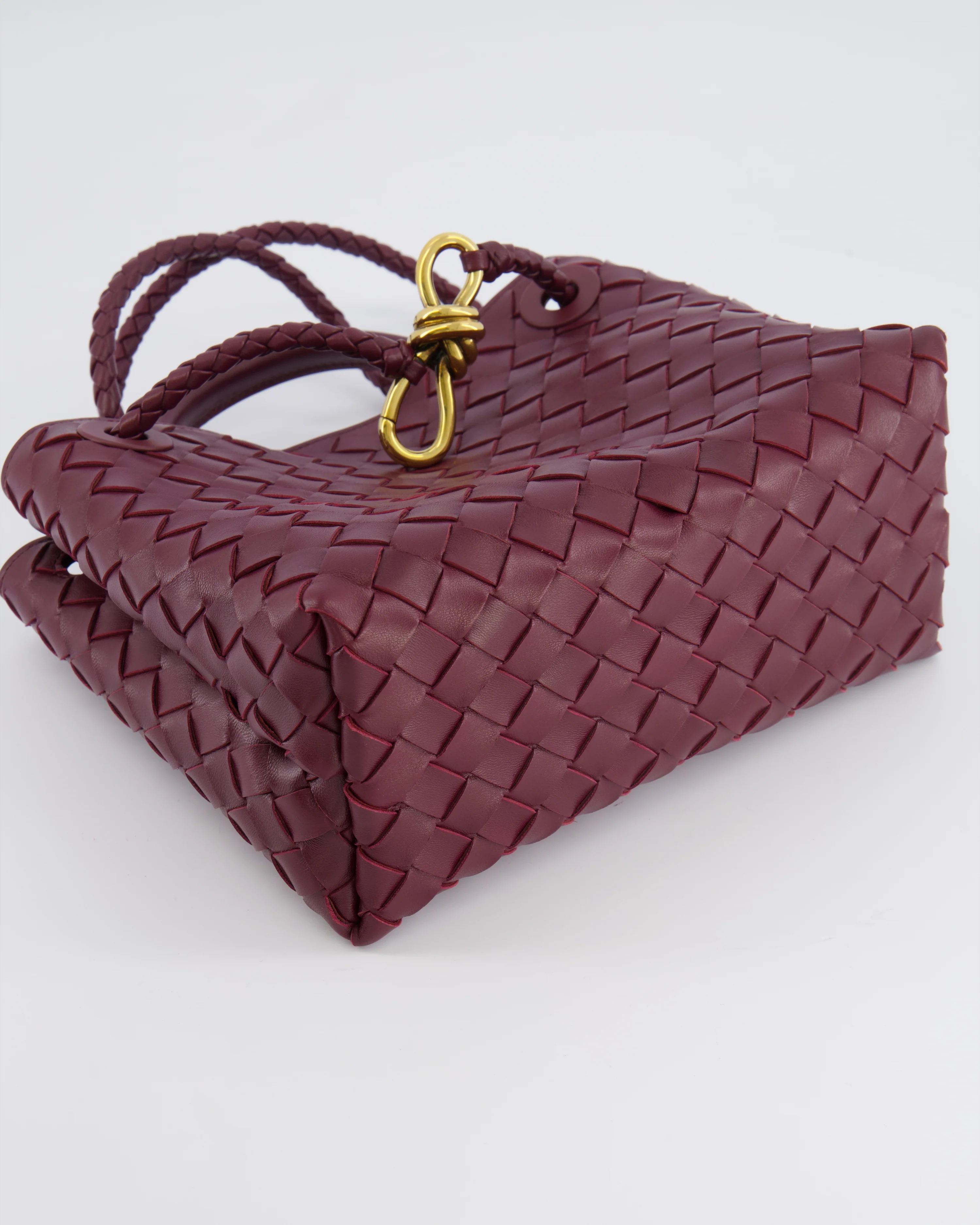 Bottega Veneta Small Andiamo Bag in Barolo Intrecciato Leather with Gold Hardware RRP £3,460 - Image 16