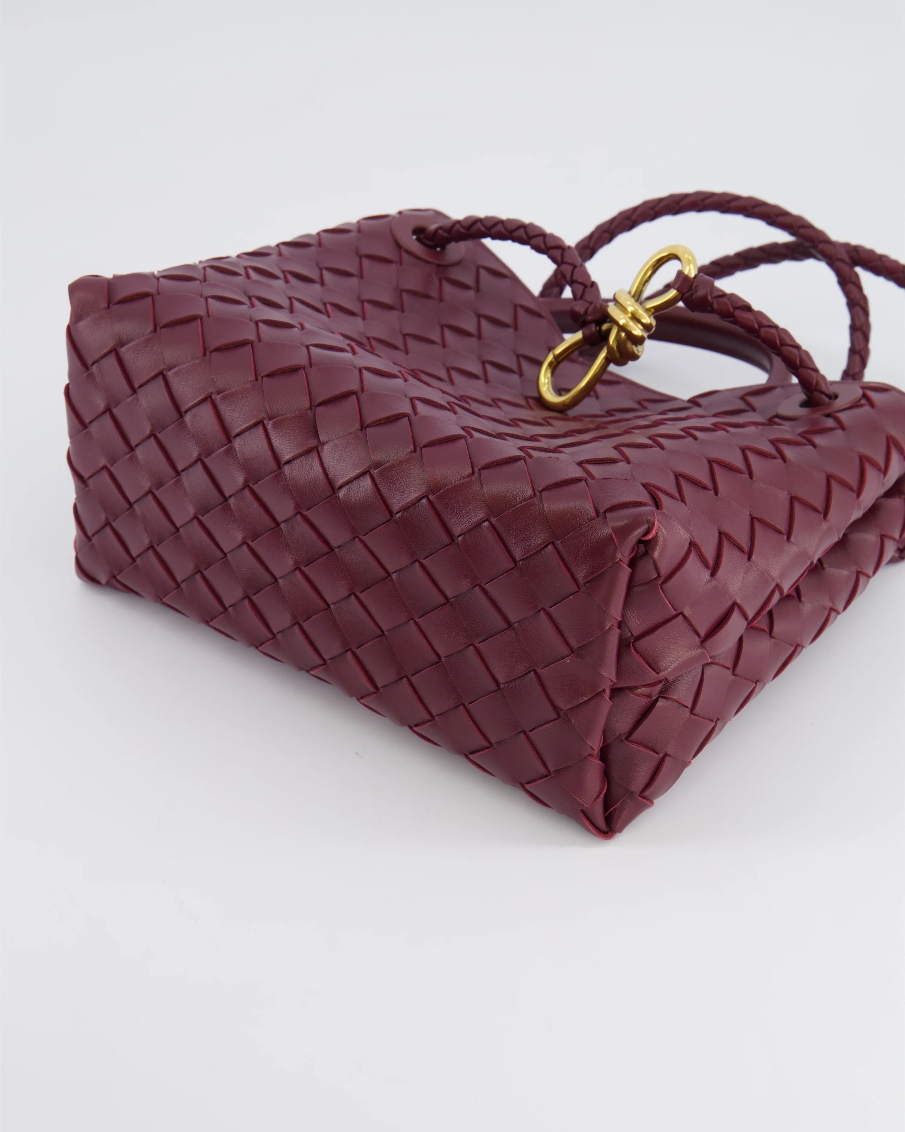 Bottega Veneta Small Andiamo Bag in Barolo Intrecciato Leather with Gold Hardware RRP £3,460 - Image 17
