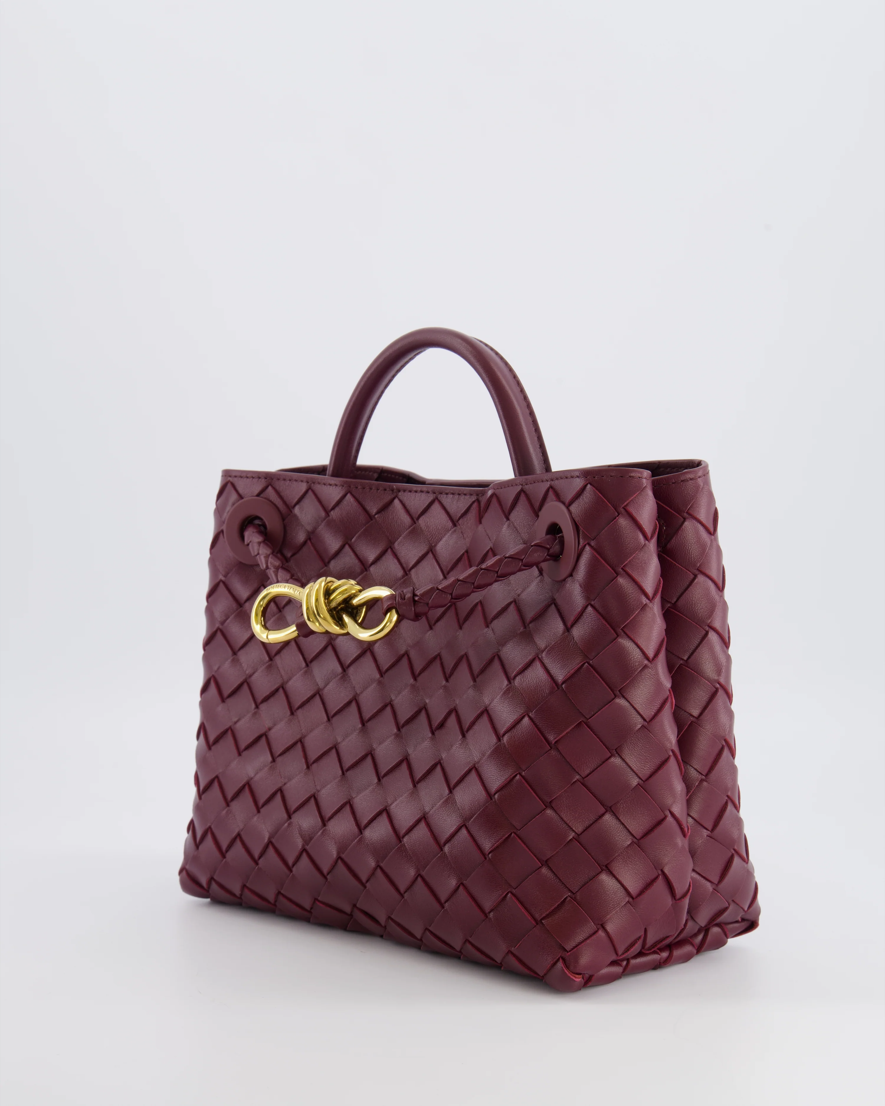 Bottega Veneta Small Andiamo Bag in Barolo Intrecciato Leather with Gold Hardware RRP £3,460 - Image 8