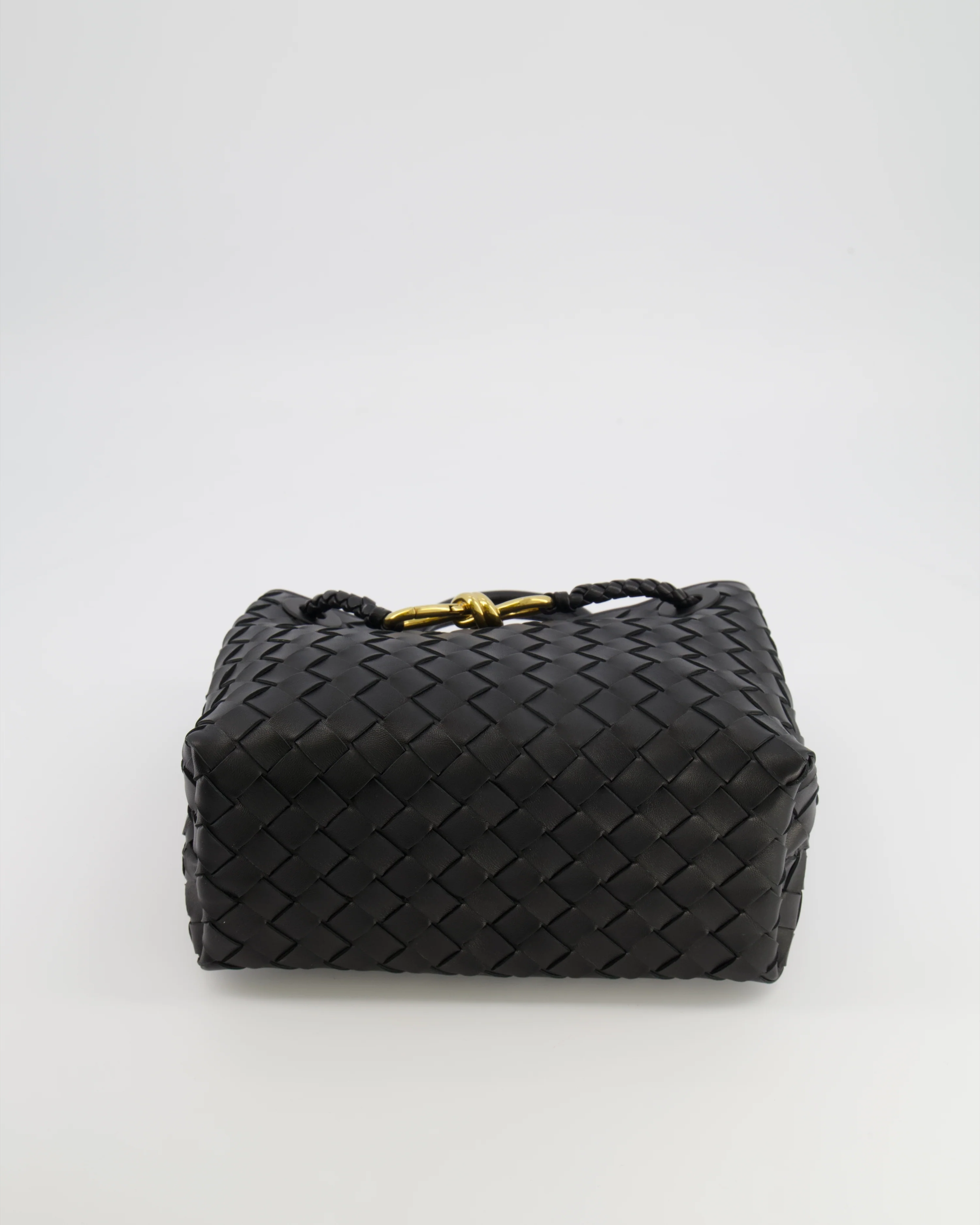 Bottega Veneta Small Andiamo Bag in Black Intrecciato Leather with Gold Hardware RRP £3,460 - Image 14