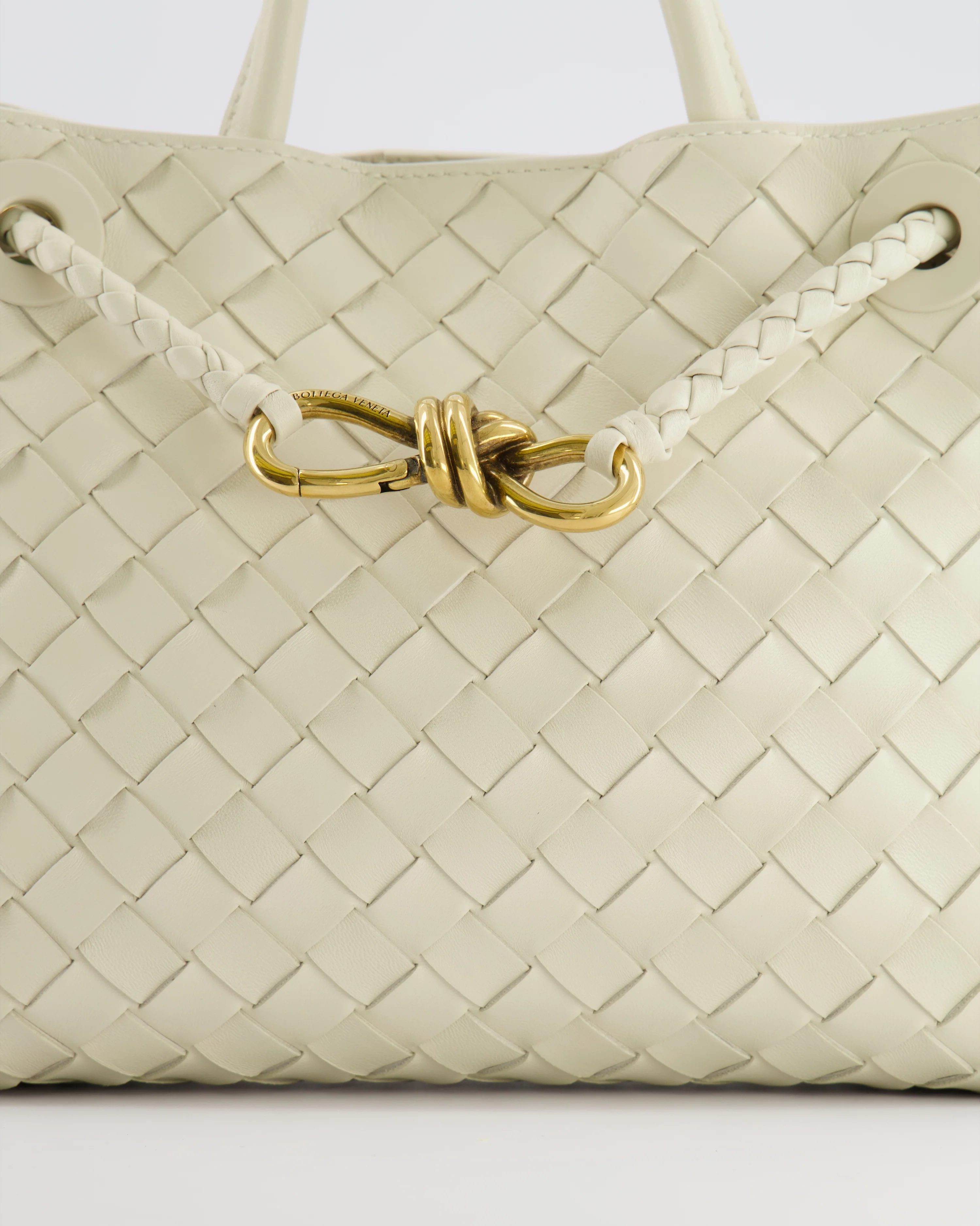Bottega Veneta Small Andiamo Bag in Sea Salt Intrecciato Leather with Gold Hardware RRP £3,460 - Image 13