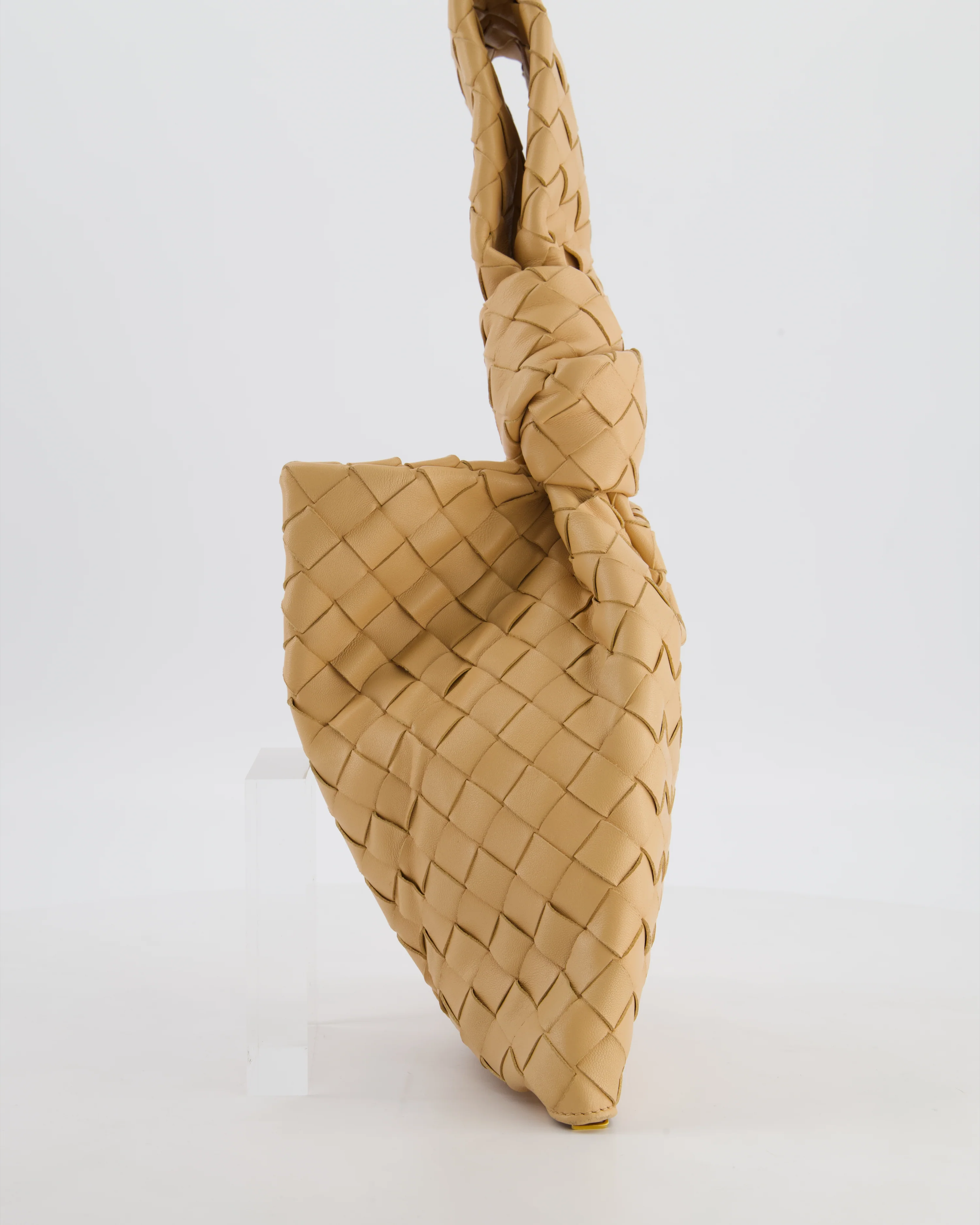 Bottega Veneta The Mini Twist Bag in Beige Intrecciato Nappa Leather - Image 3