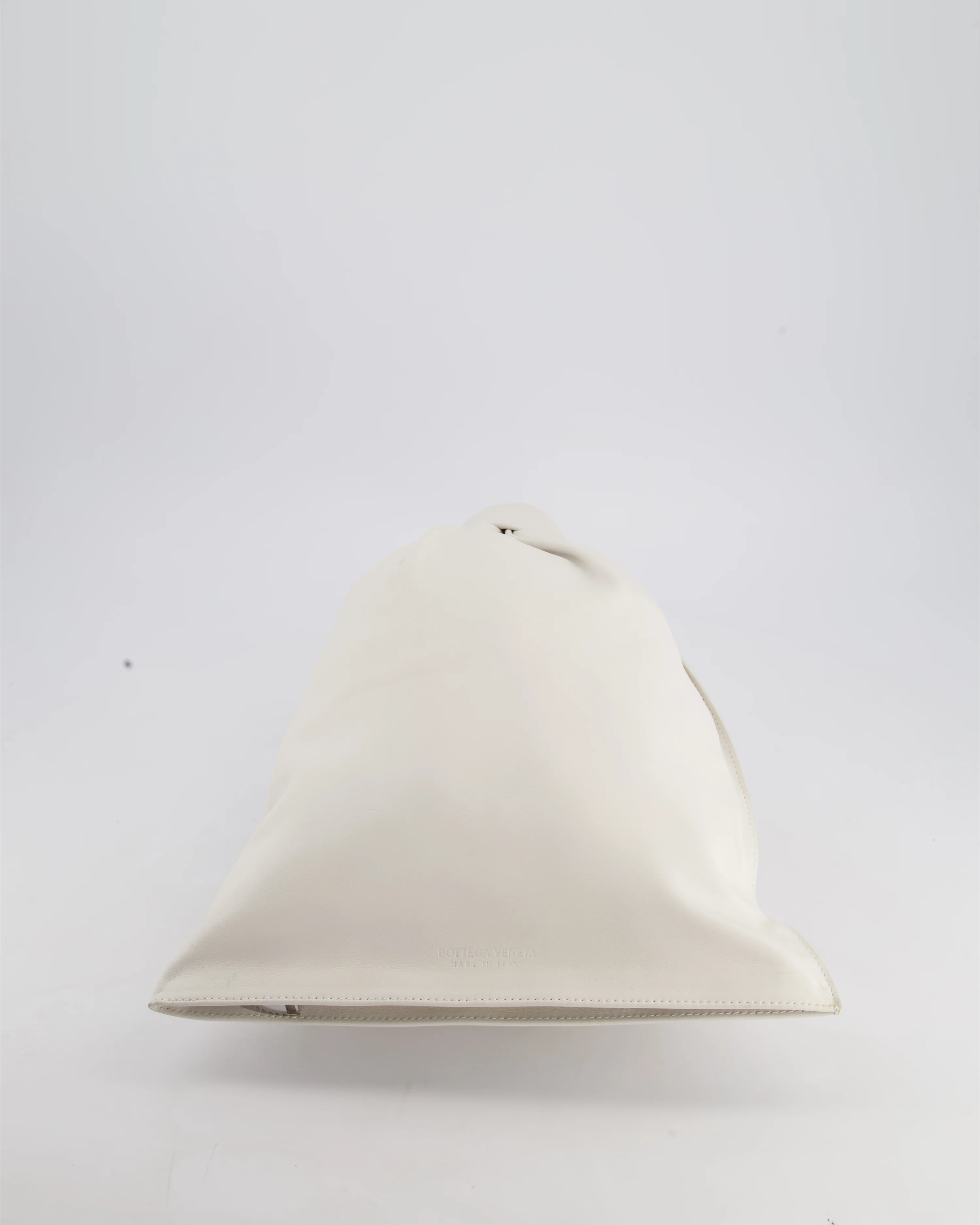 Bottega Veneta Large White Calfskin Leather Knot Clutch Bag - Image 17