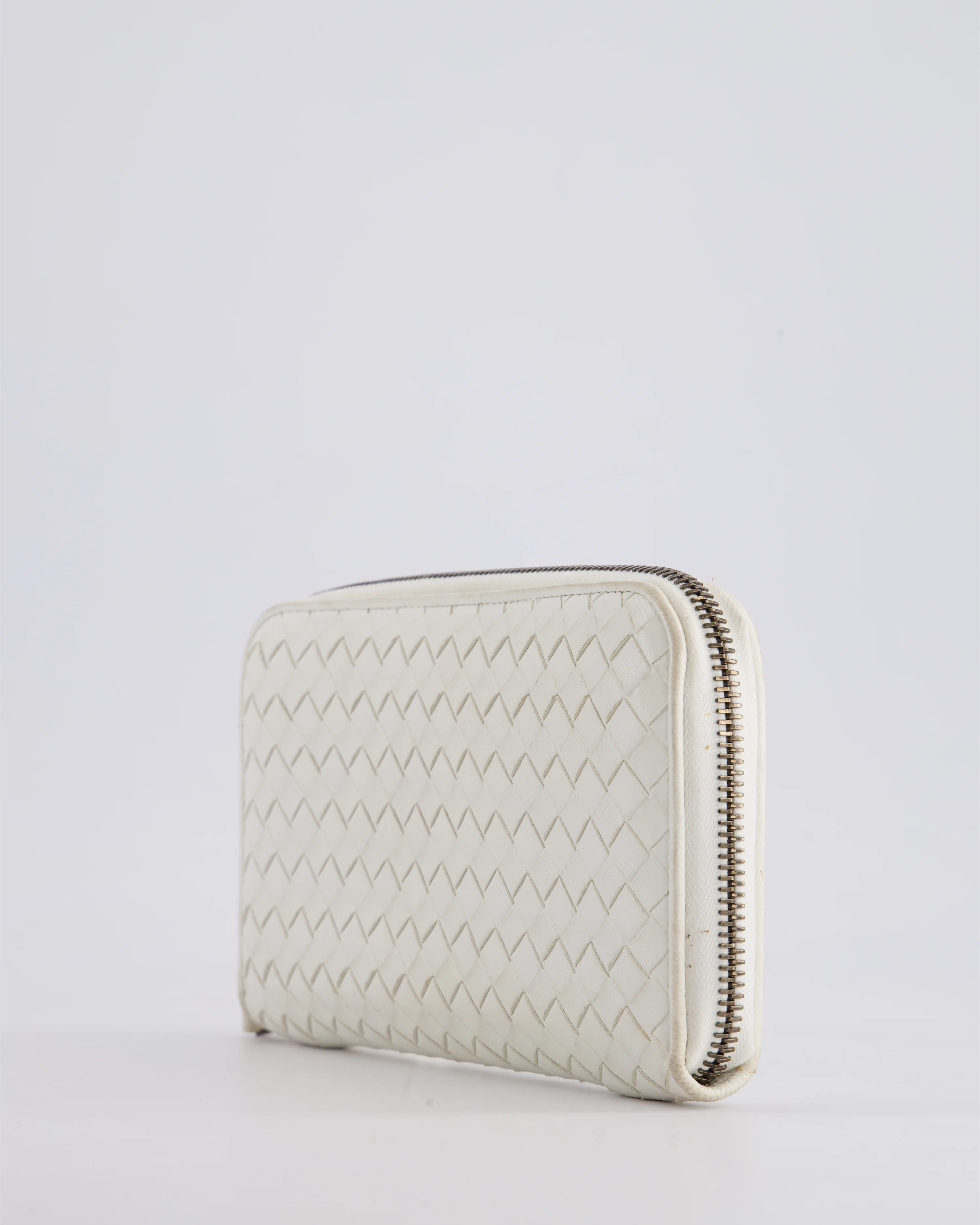 Bottega Veneta White Intrecciato Wallet - Image 10