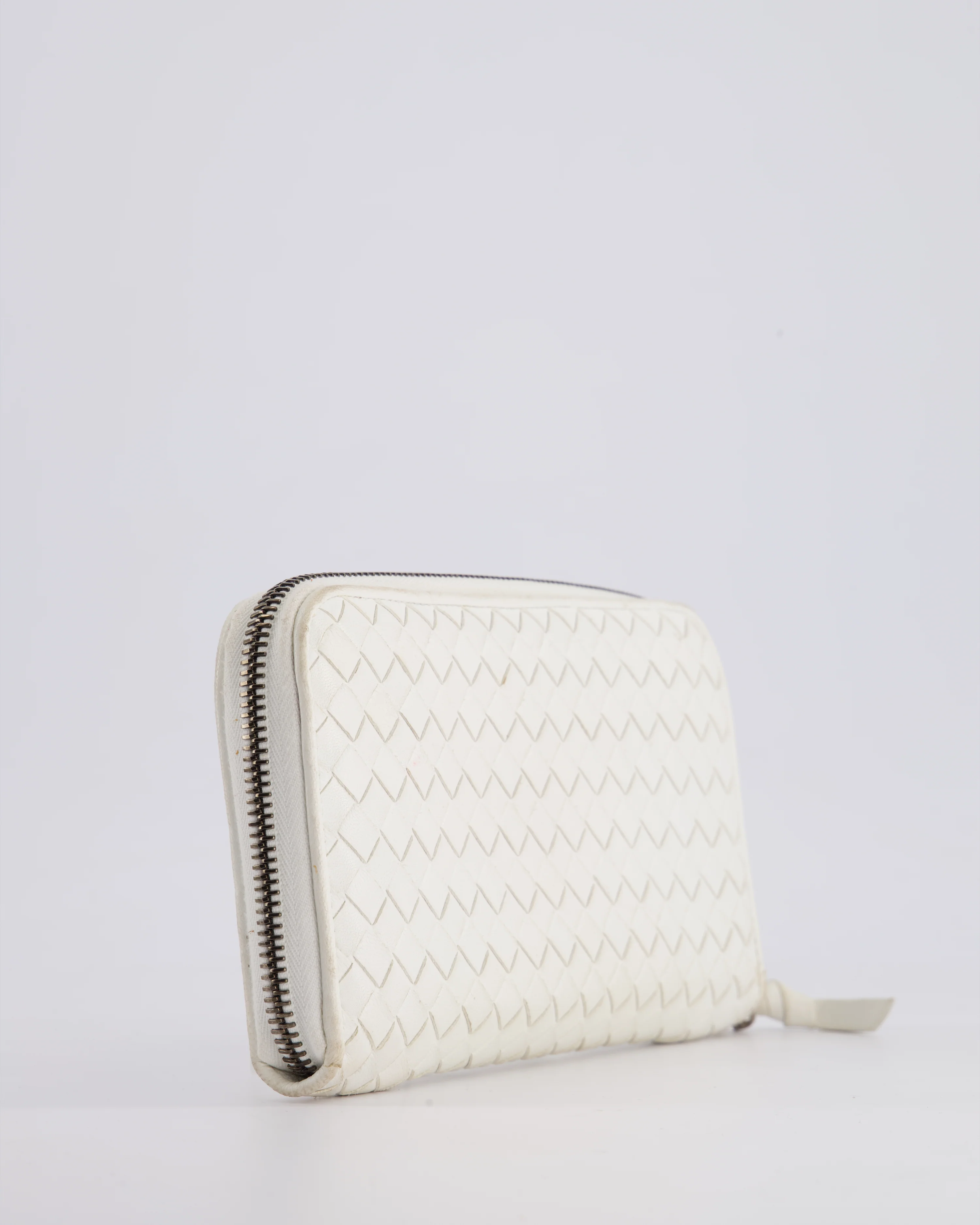 Bottega Veneta White Intrecciato Wallet - Image 11