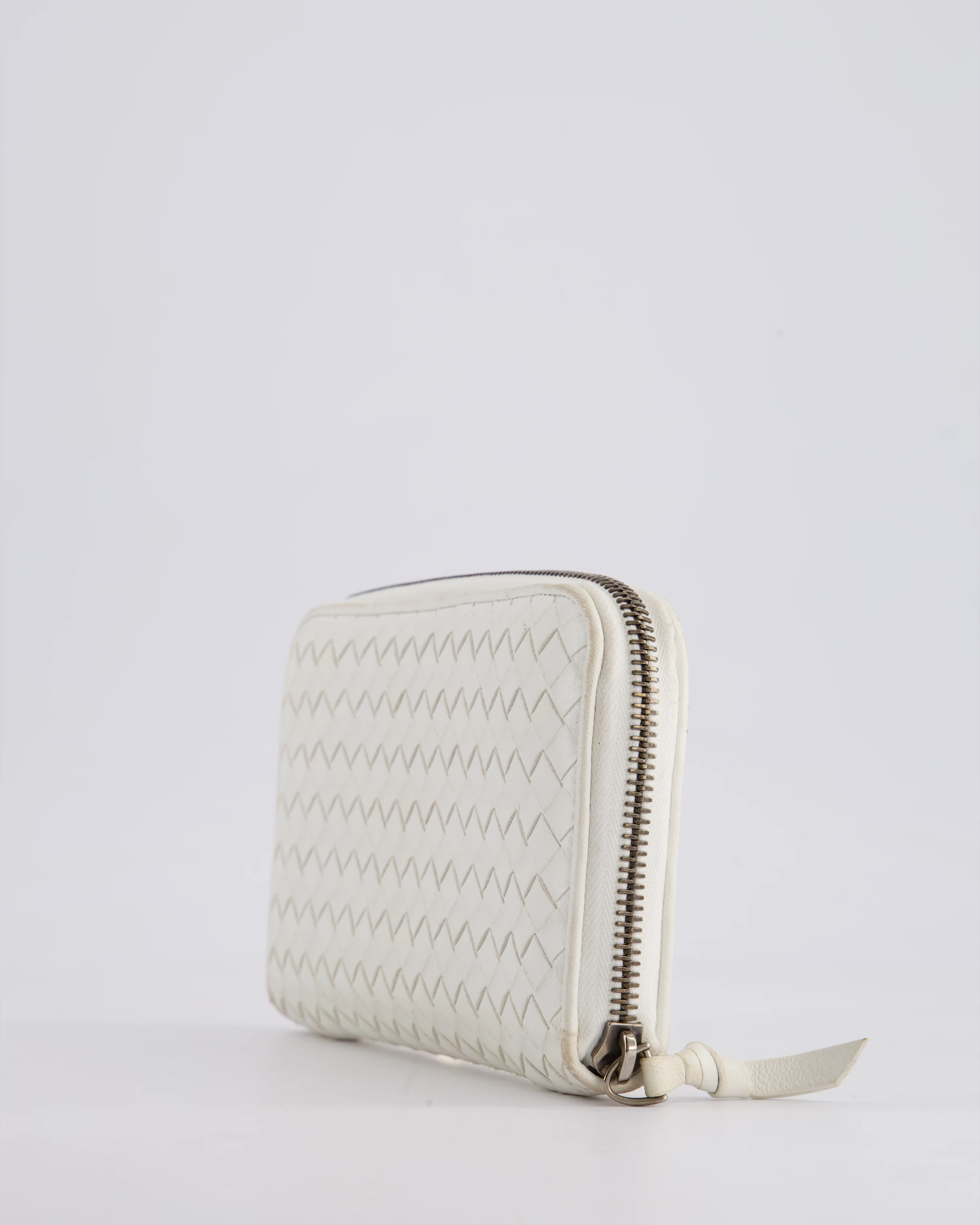 Bottega Veneta White Intrecciato Wallet - Image 12