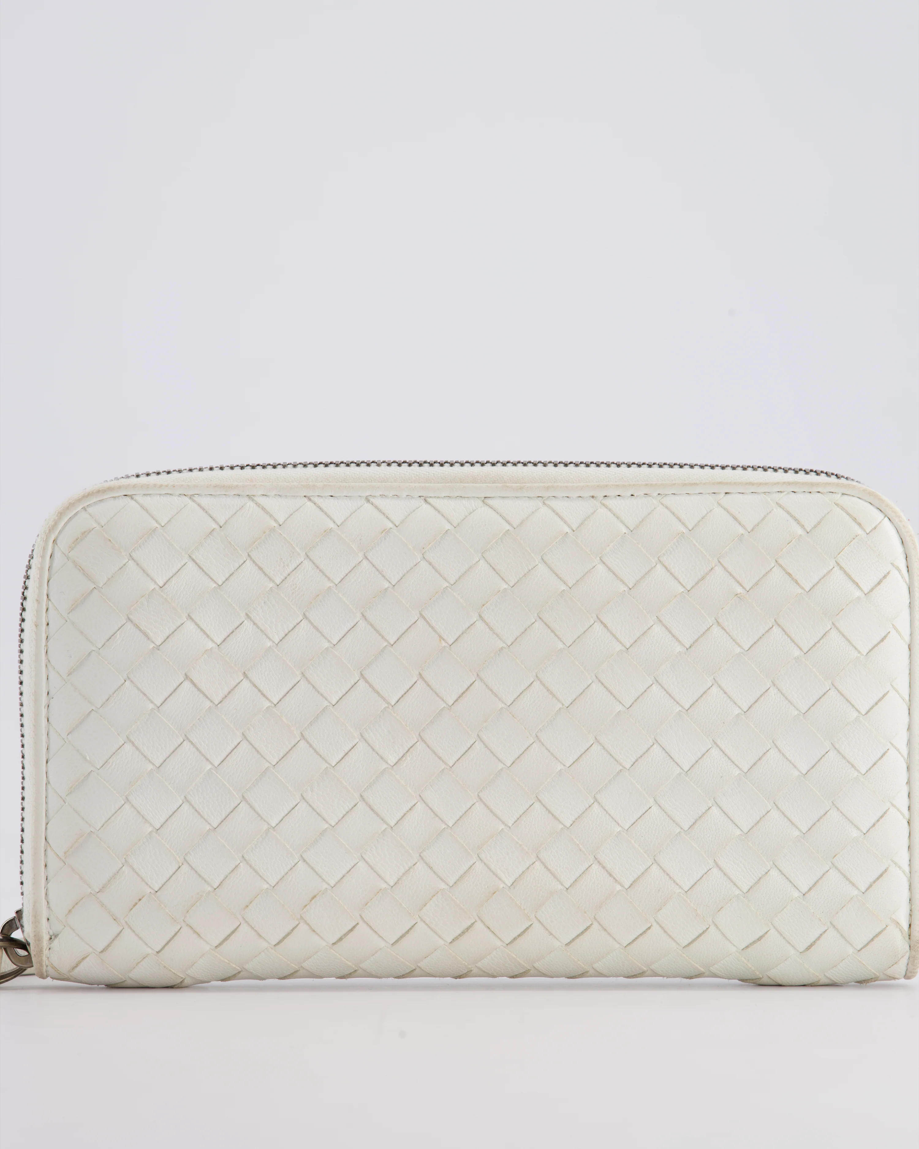 Bottega Veneta White Intrecciato Wallet - Image 13