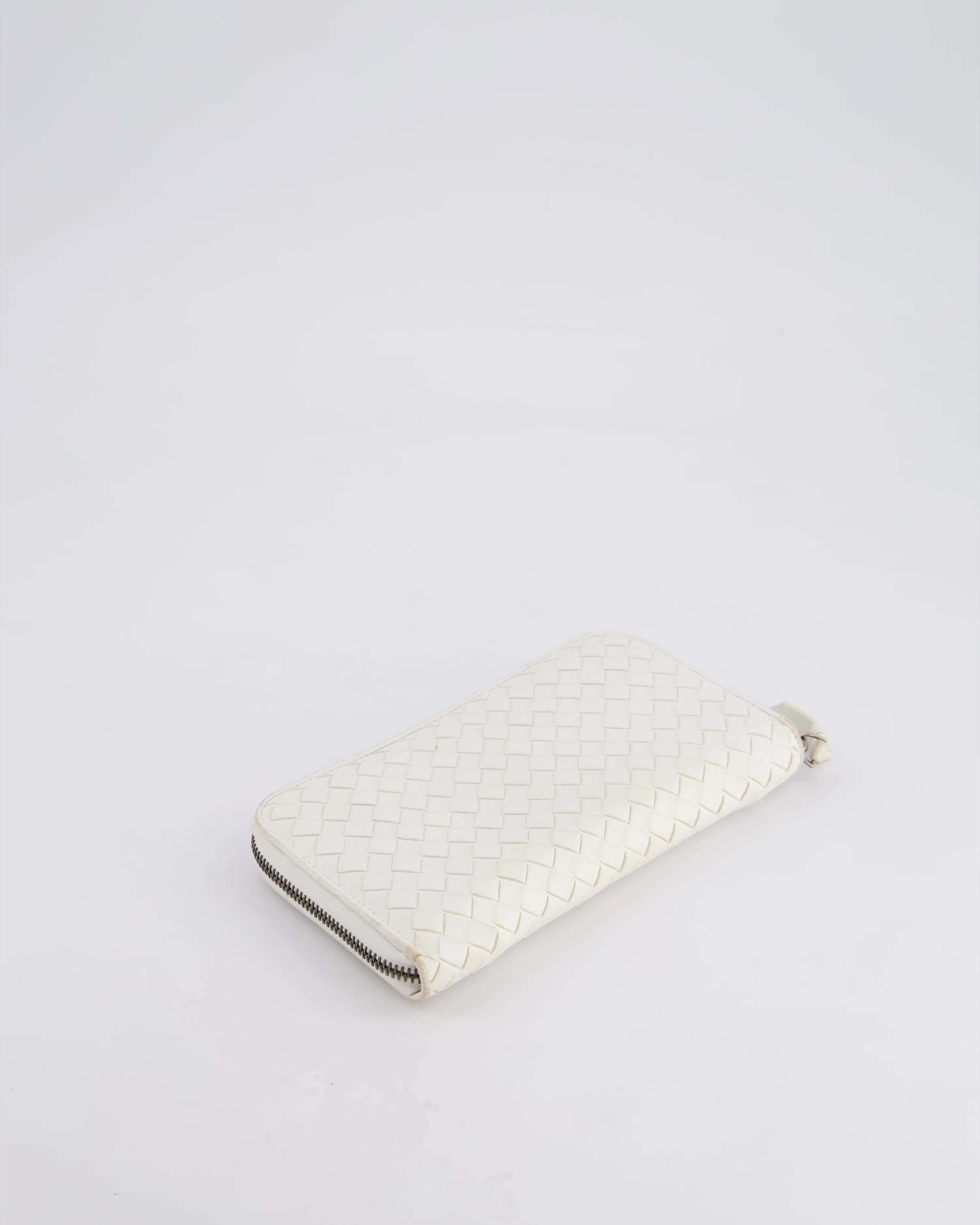 Bottega Veneta White Intrecciato Wallet - Image 17