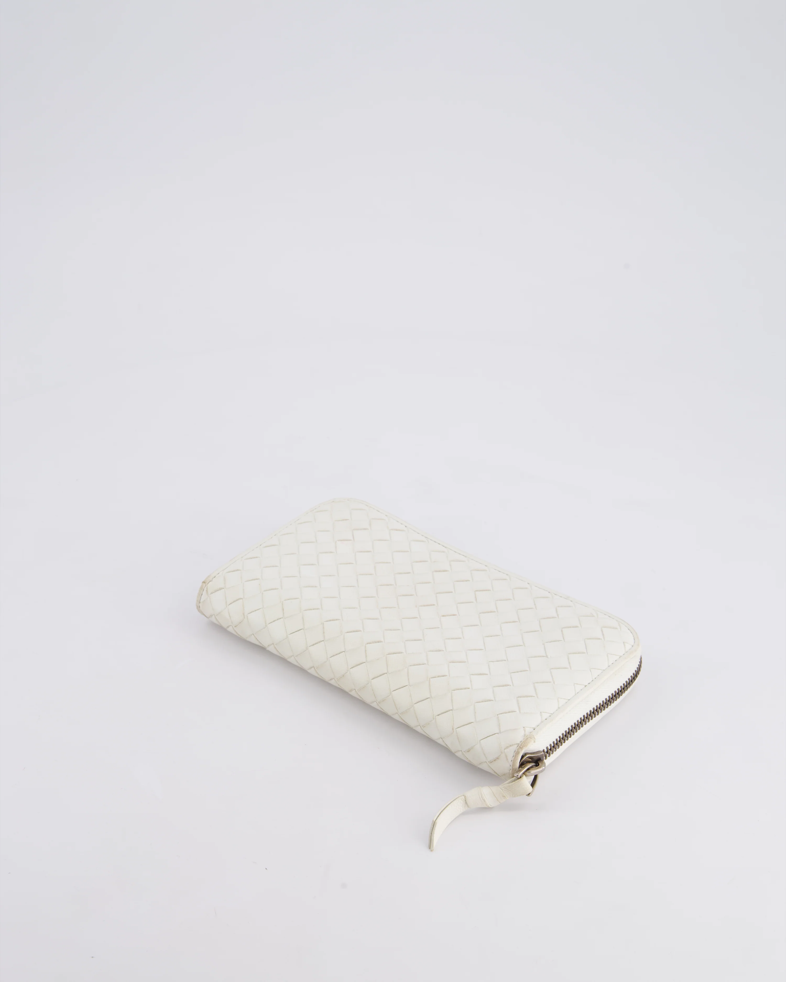 Bottega Veneta White Intrecciato Wallet - Image 18