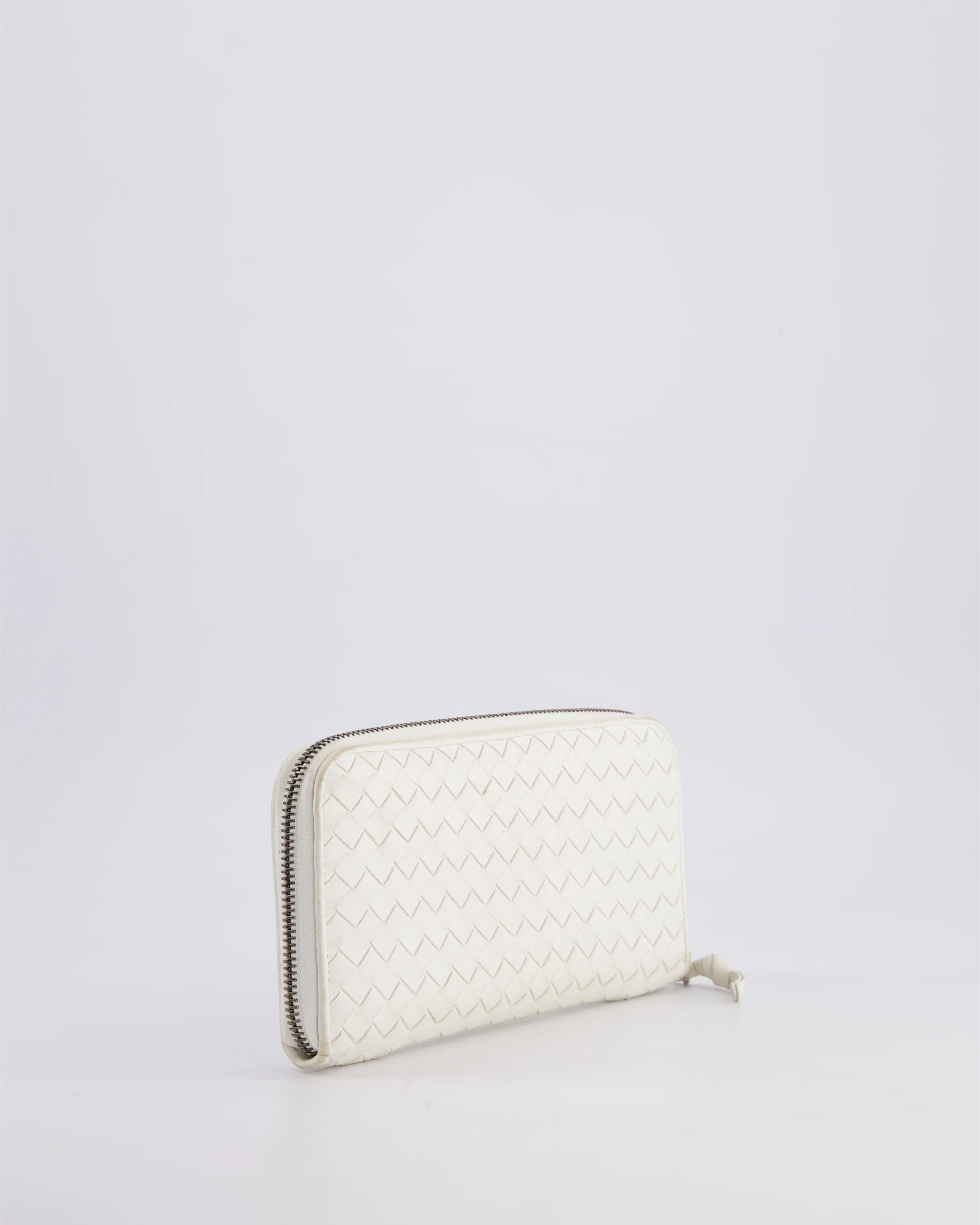 Bottega Veneta White Intrecciato Wallet - Image 5
