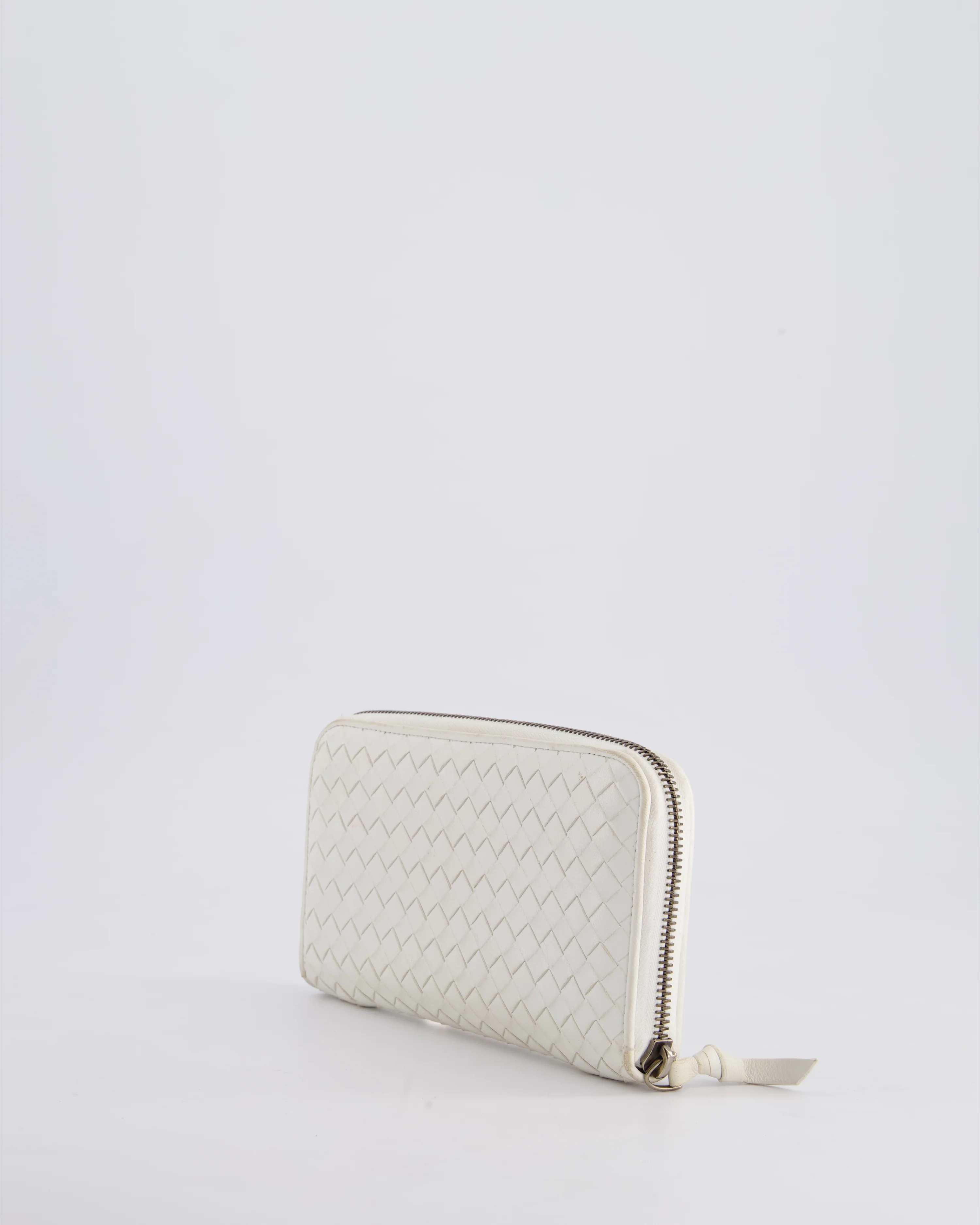 Bottega Veneta White Intrecciato Wallet - Image 6
