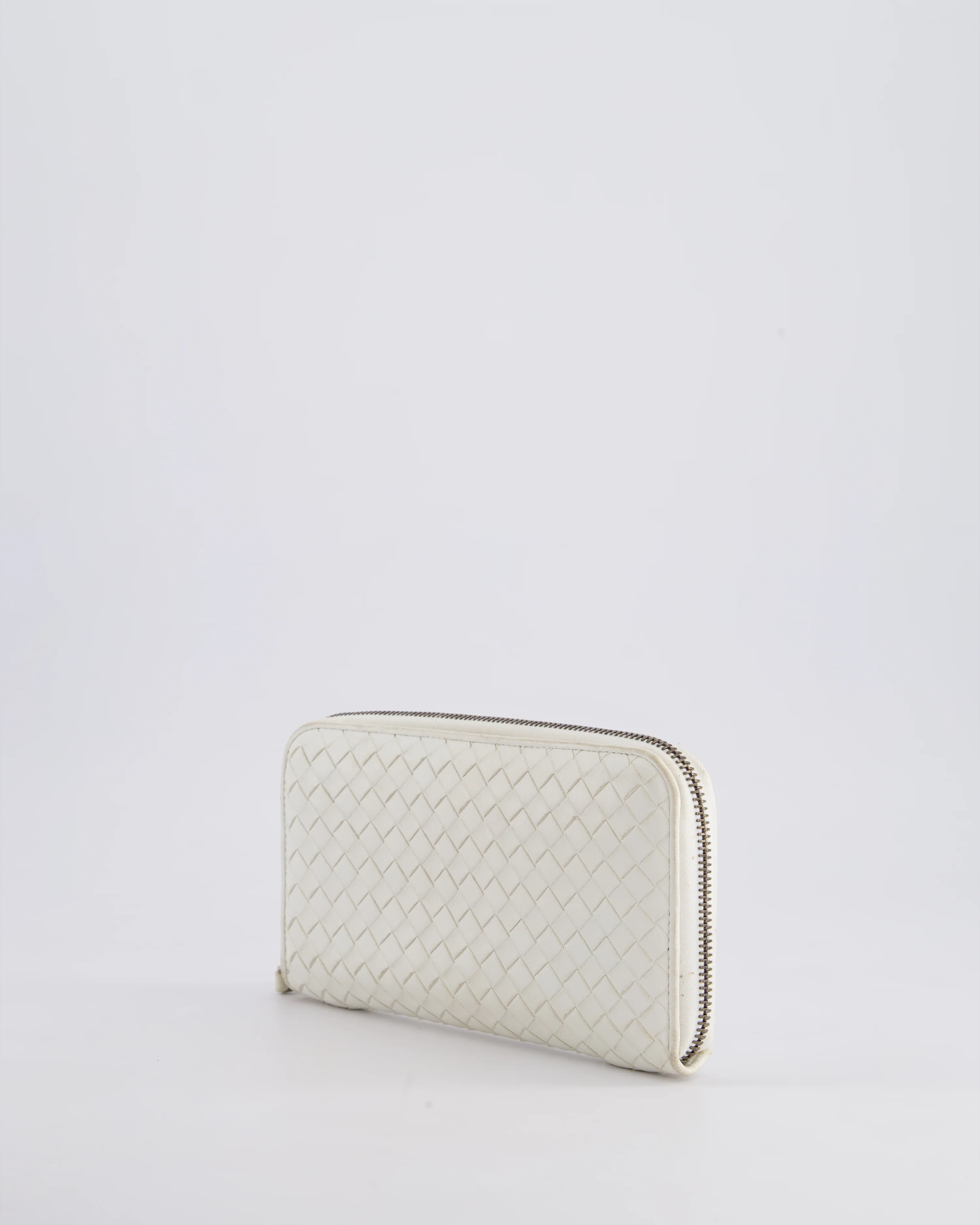 Bottega Veneta White Intrecciato Wallet - Image 8