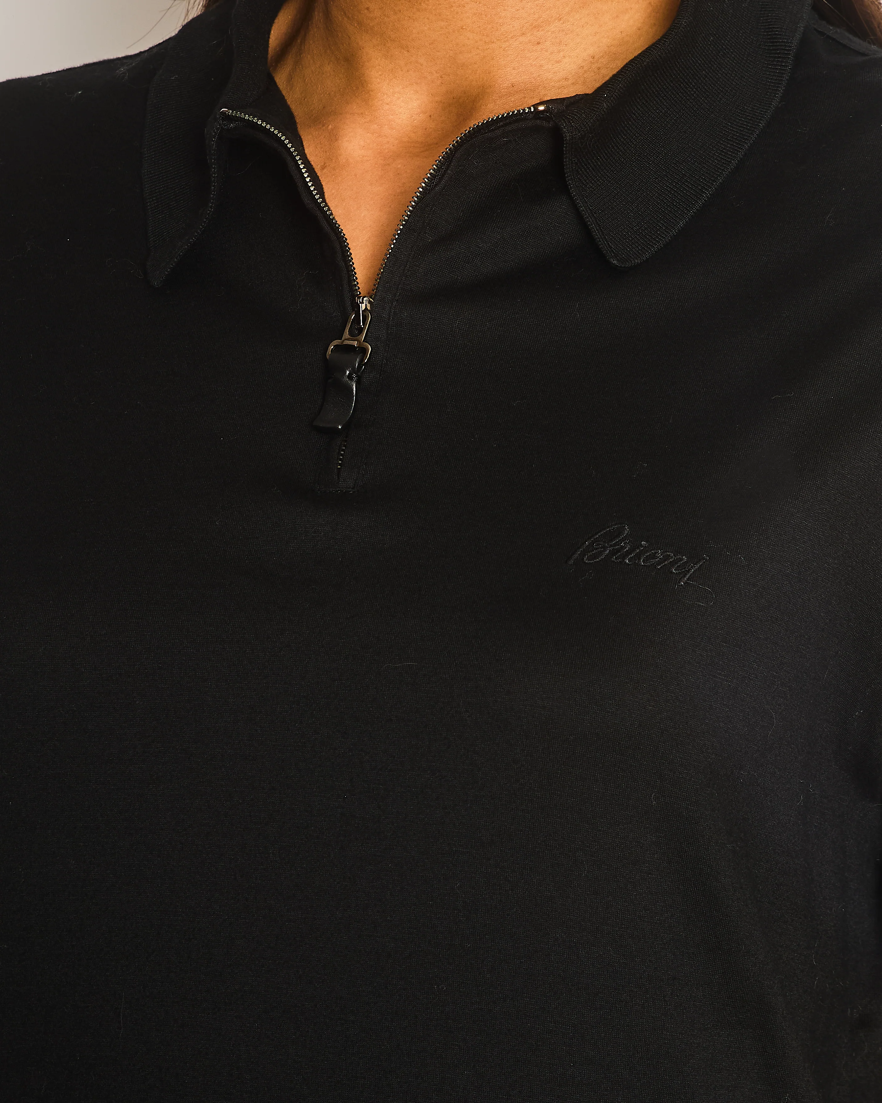 Brioni Black Logo Short Sleeve Polo Size S (UK 6/8) - Image 3