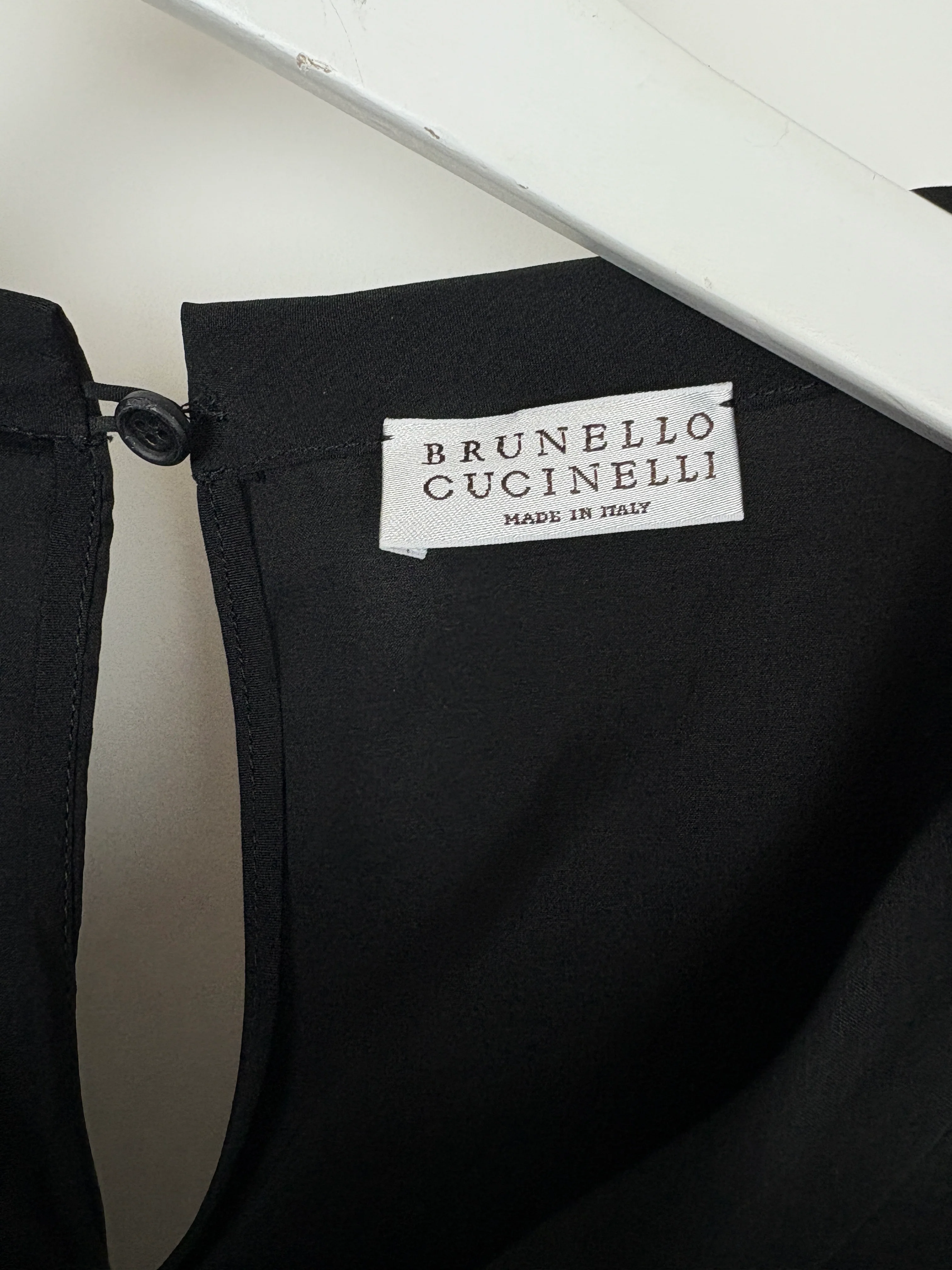 Brunello Cucinelli Black Silk Sleeveless Top Size XL (UK 14/16) - Image 7